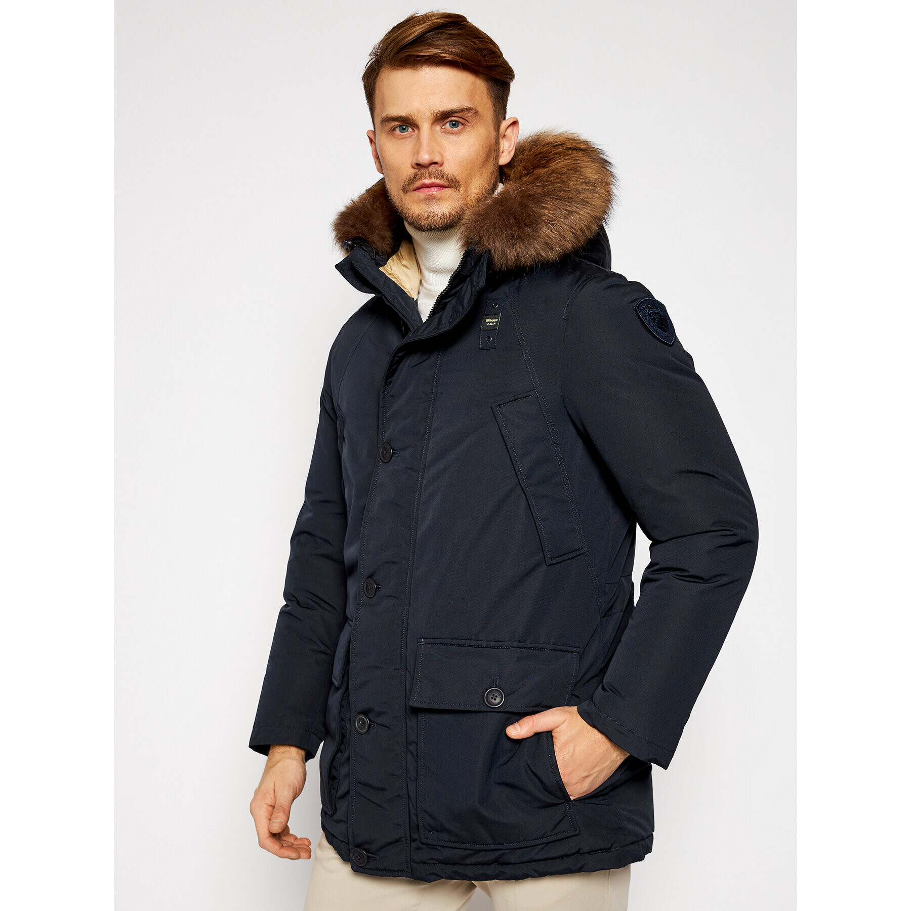 Blauer Hanorac Danny 20WBLUK03378 005844 Bleumarin Regular Fit - Pled.ro