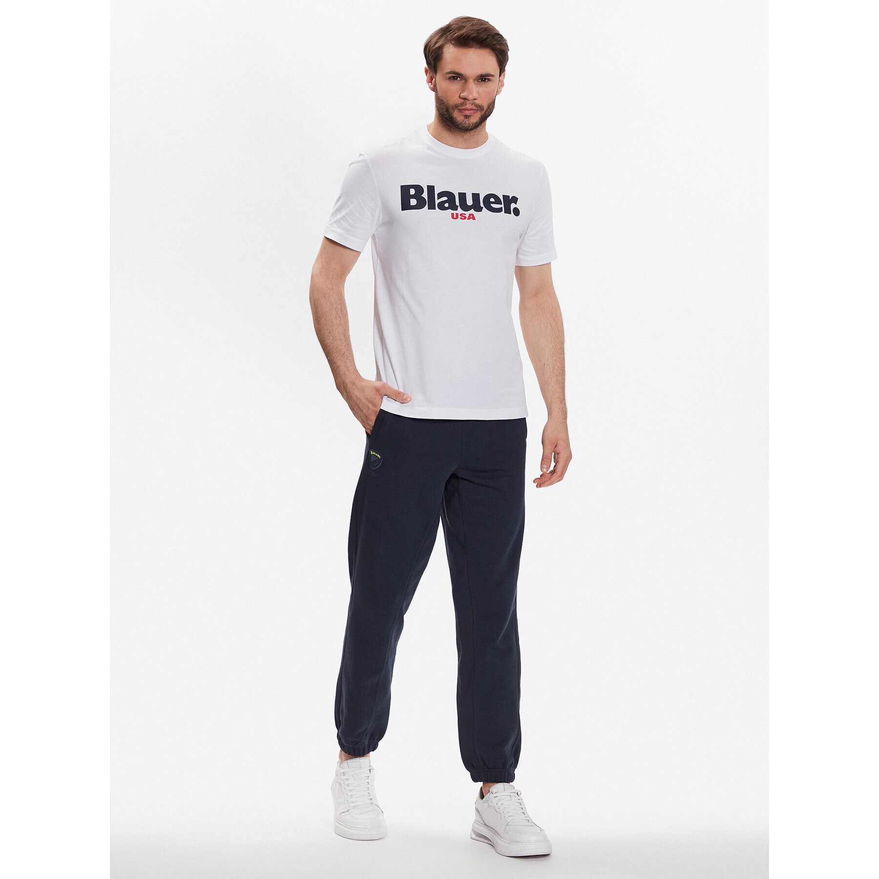 Blauer Pantaloni trening 23SBLUF07089 005662 Bleumarin Relaxed Fit - Pled.ro