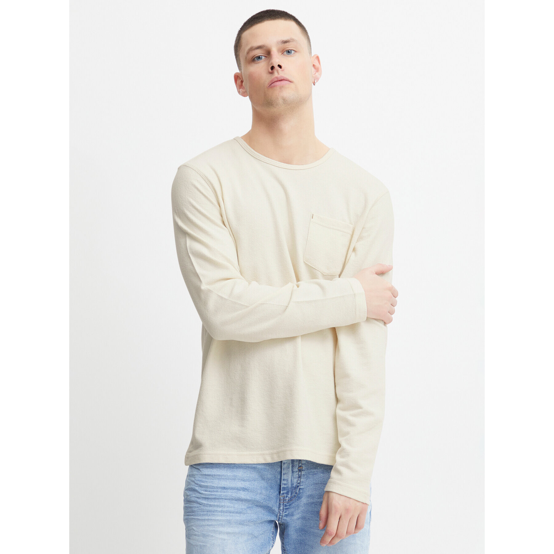 Blend Longsleeve 20715015 Écru Regular Fit - Pled.ro