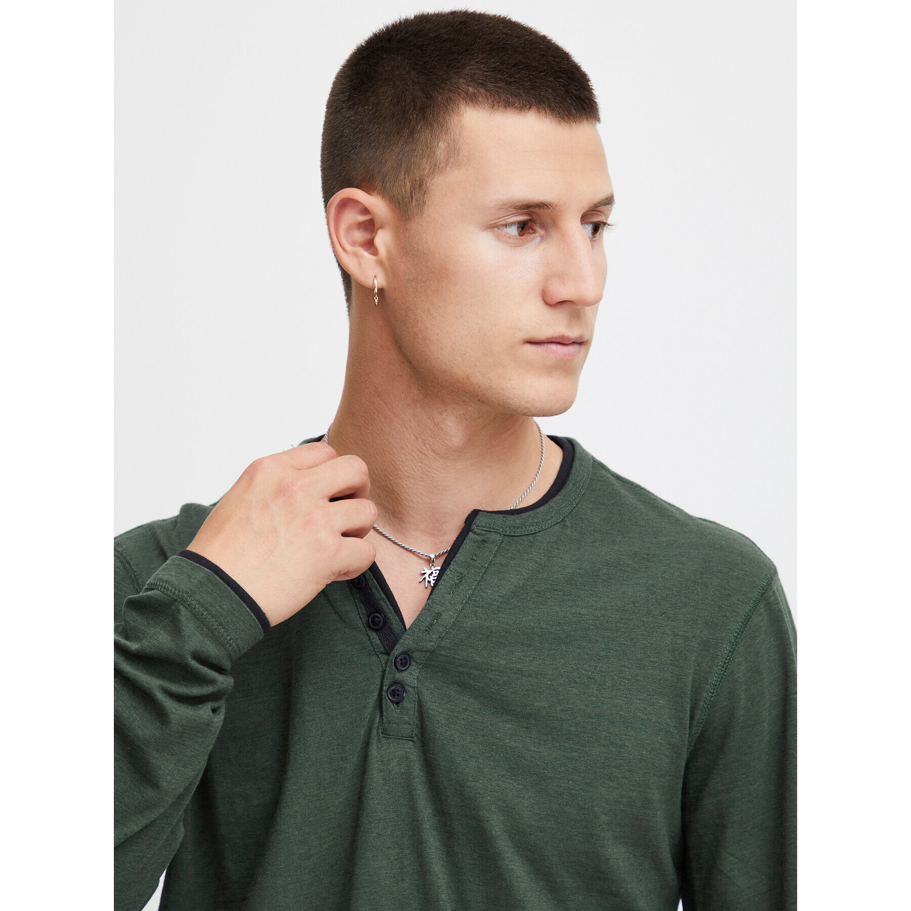 Blend Longsleeve 20715757 Verde Regular Fit - Pled.ro