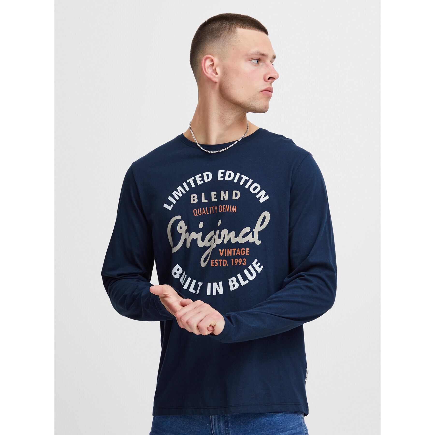 Blend Longsleeve 20715771 Bleumarin Regular Fit - Pled.ro