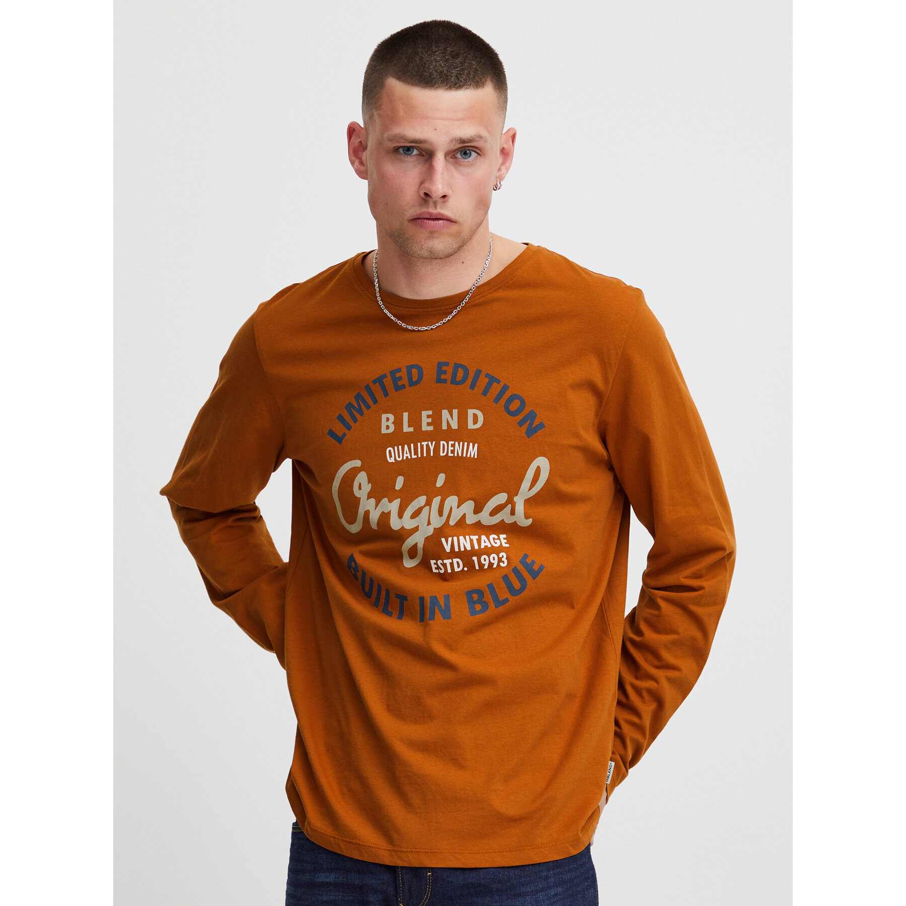 Blend Longsleeve 20715771 Portocaliu Regular Fit - Pled.ro