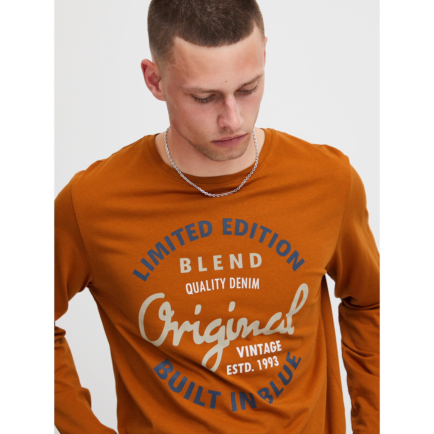 Blend Longsleeve 20715771 Portocaliu Regular Fit - Pled.ro