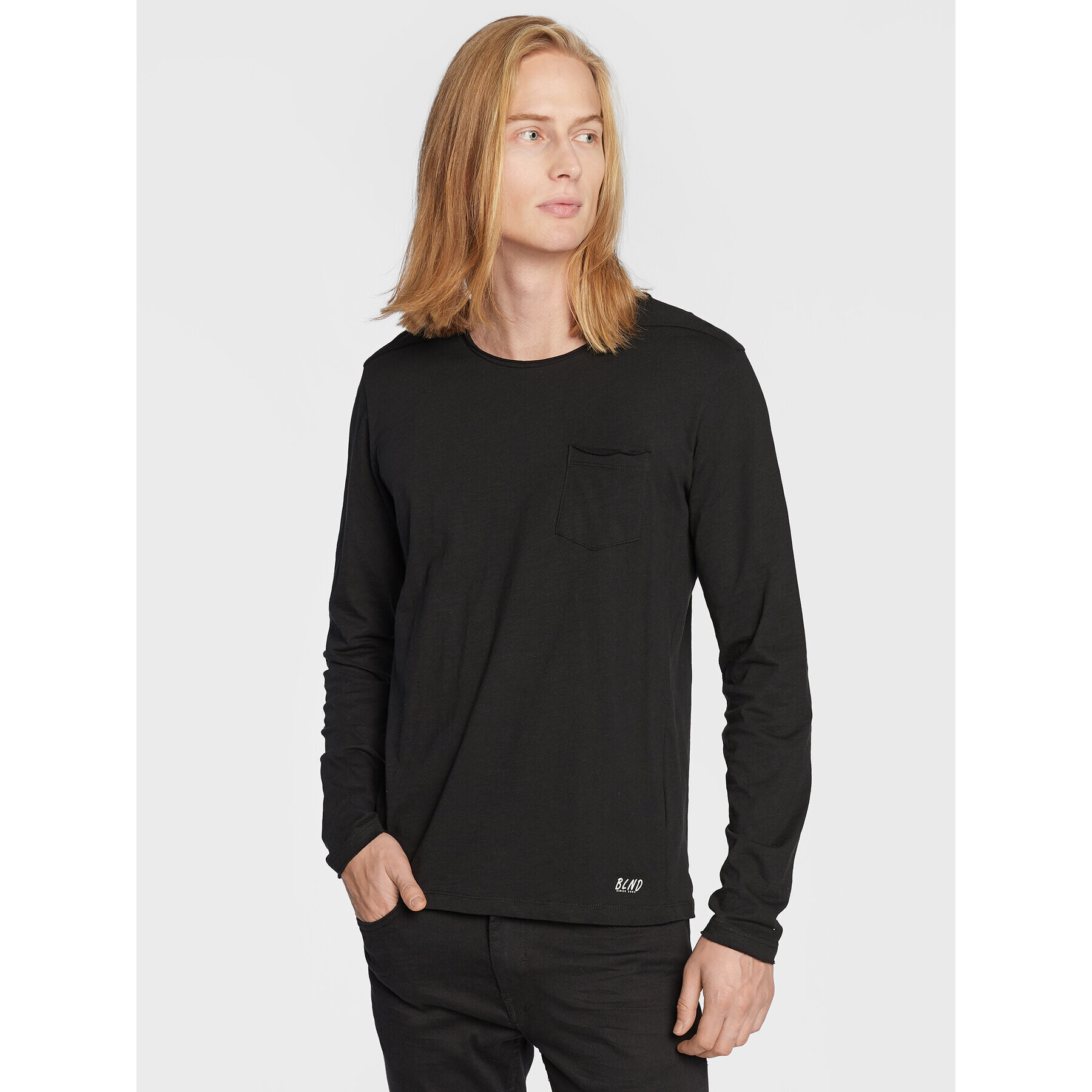 Blend Longsleeve Nicolai 20703060 Negru Regular Fit - Pled.ro