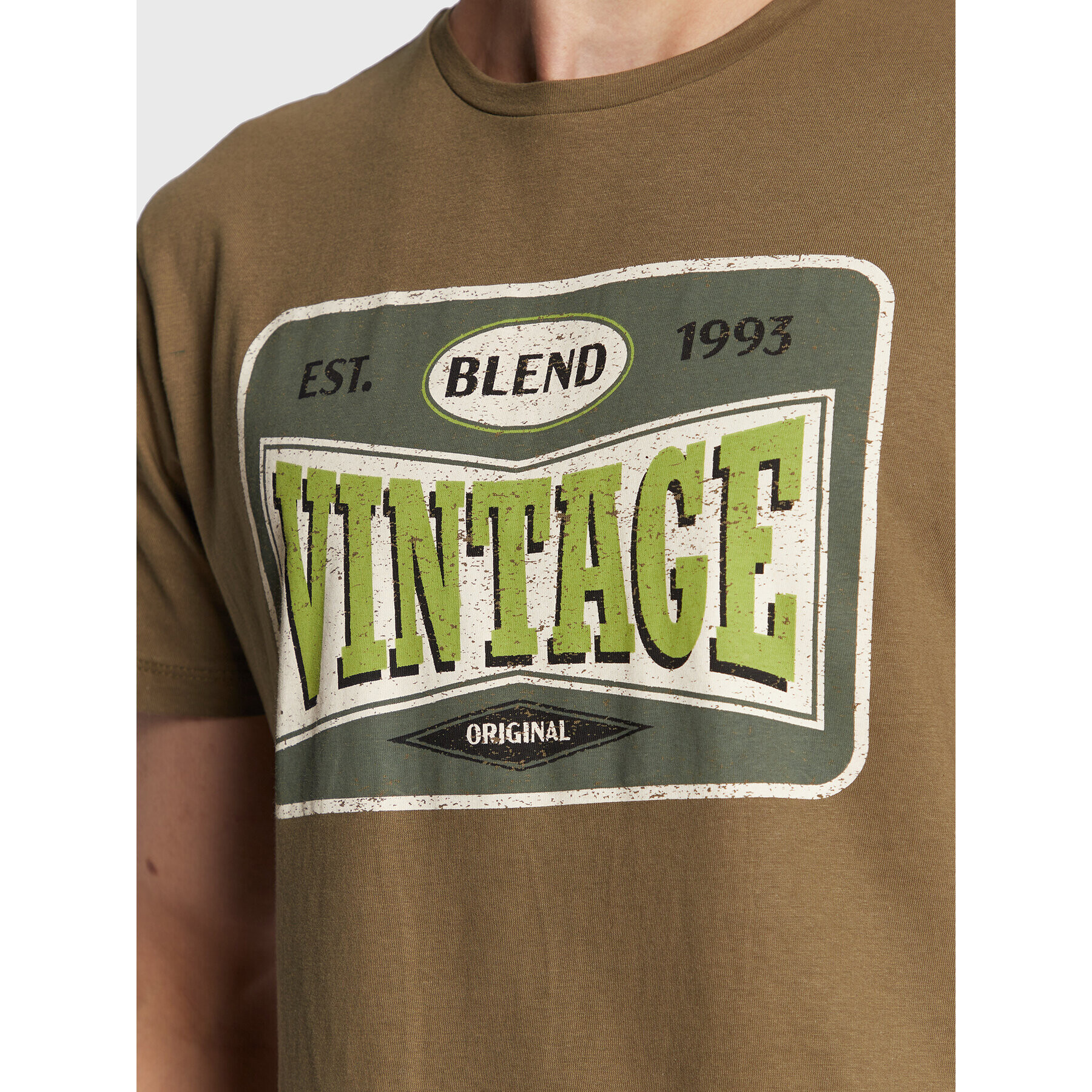 Blend Tricou 20714545 Verde Regular Fit - Pled.ro