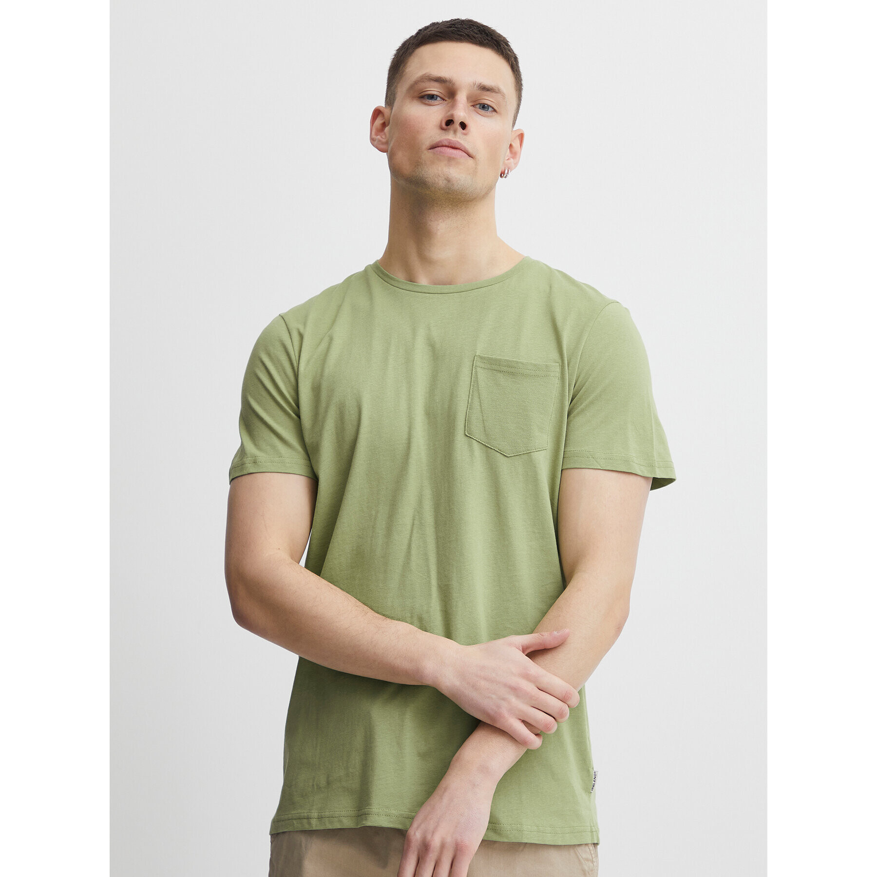 Blend Tricou 20715011 Verde Regular Fit - Pled.ro