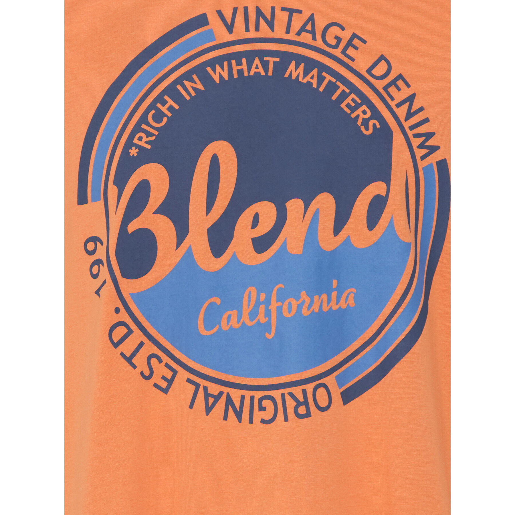 Blend Tricou 20715308 Portocaliu Regular Fit - Pled.ro