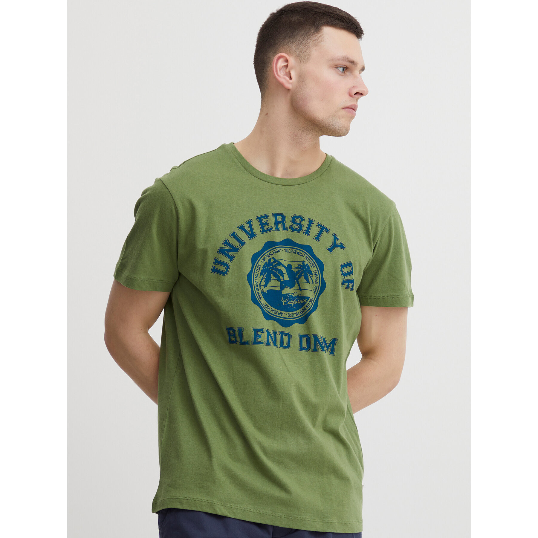 Blend Tricou 20715310 Verde Regular Fit - Pled.ro