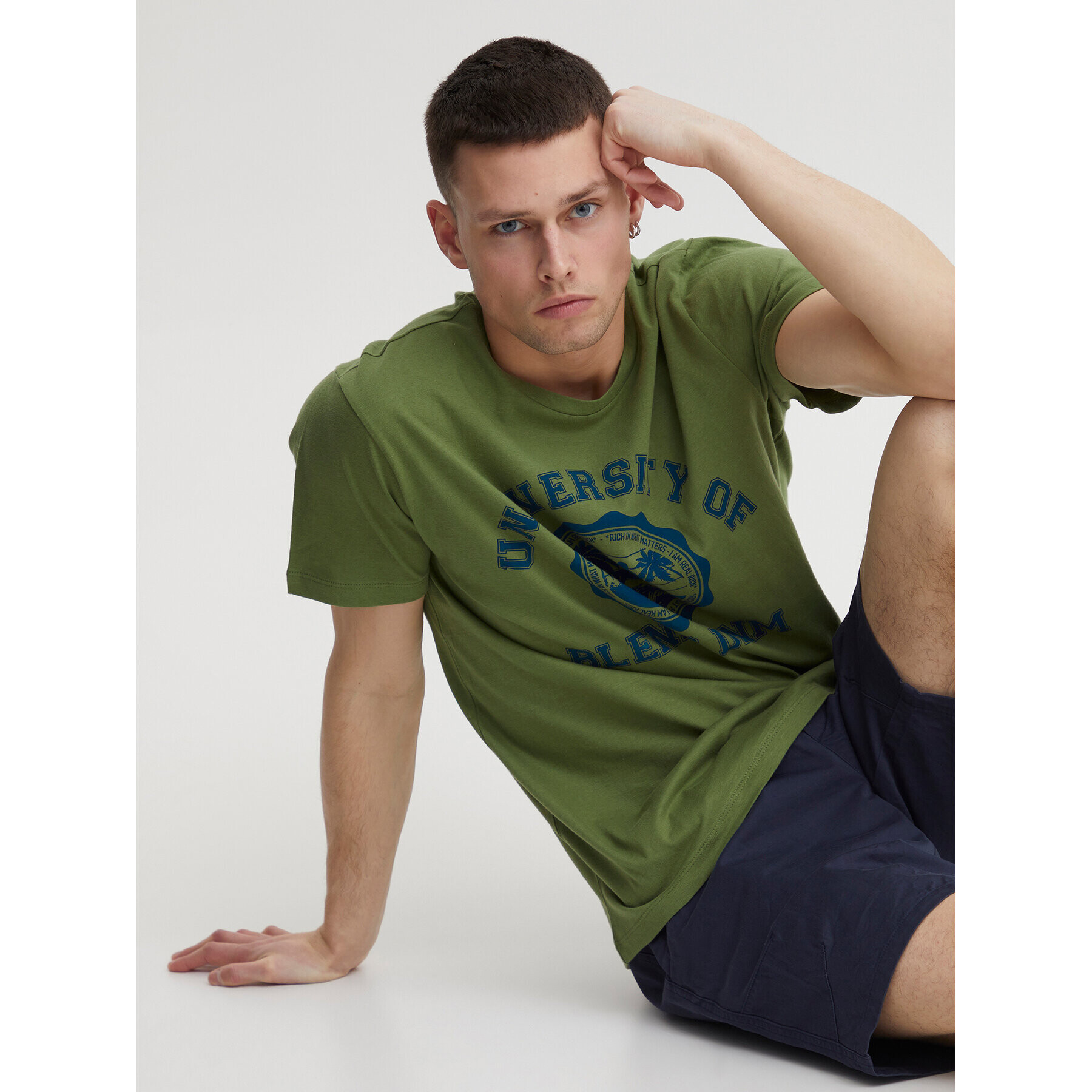 Blend Tricou 20715310 Verde Regular Fit - Pled.ro