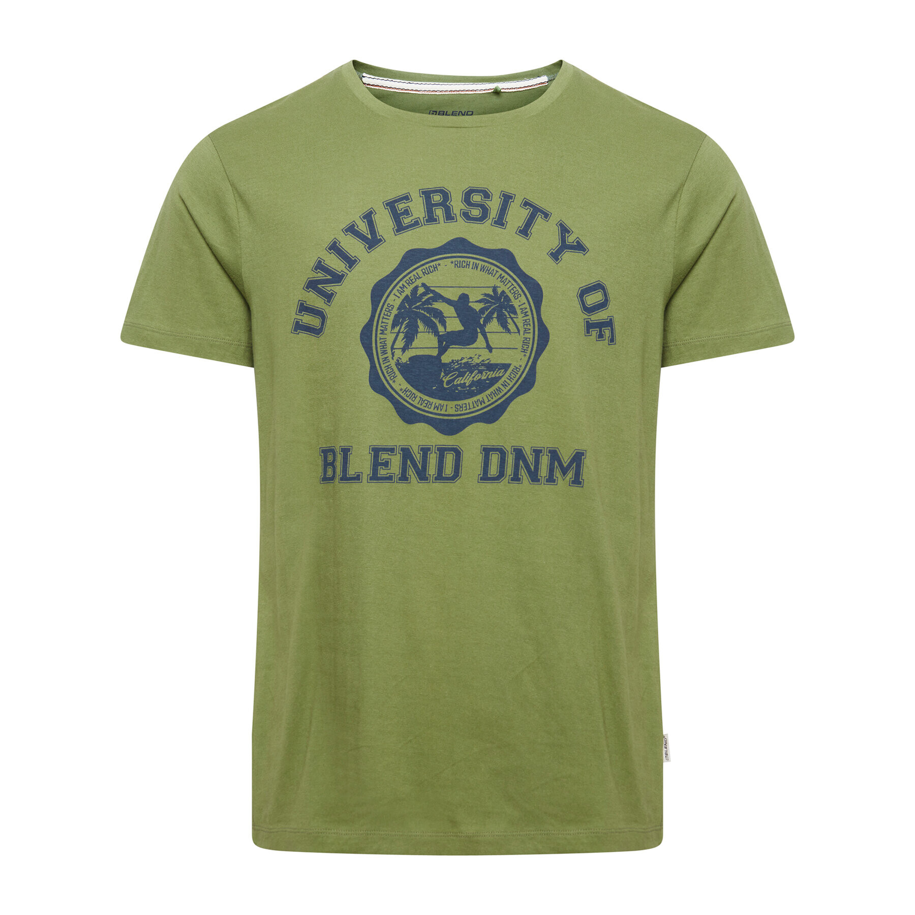 Blend Tricou 20715310 Verde Regular Fit - Pled.ro