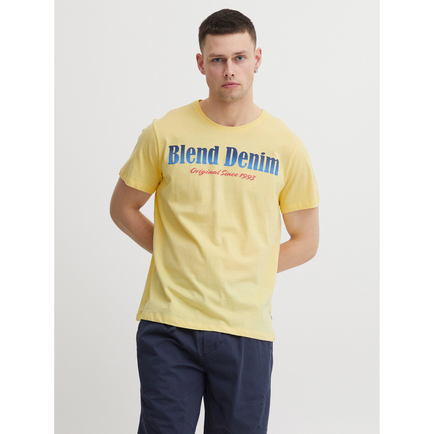 Blend Tricou 20715332 Galben Regular Fit - Pled.ro