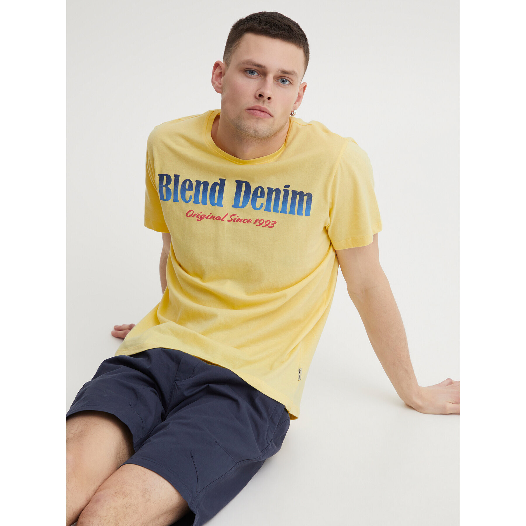 Blend Tricou 20715332 Galben Regular Fit - Pled.ro