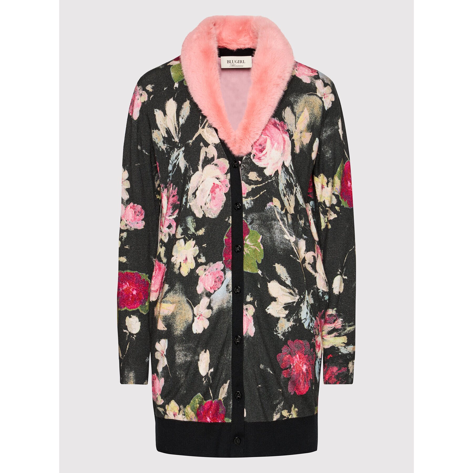 Blugirl Blumarine Cardigan RH1106-MAB01 Negru Regular Fit - Pled.ro