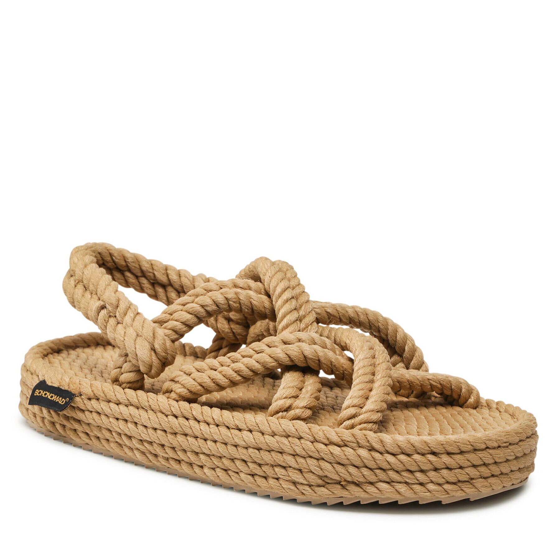 Bohonomad Sandale Bodrum Platform Sandal BOD.0012.PRS Bej - Pled.ro