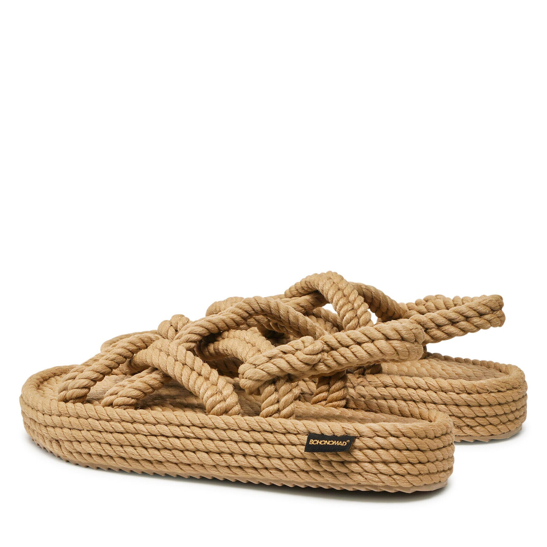 Bohonomad Sandale Bodrum Platform Sandal BOD.0012.PRS Bej - Pled.ro