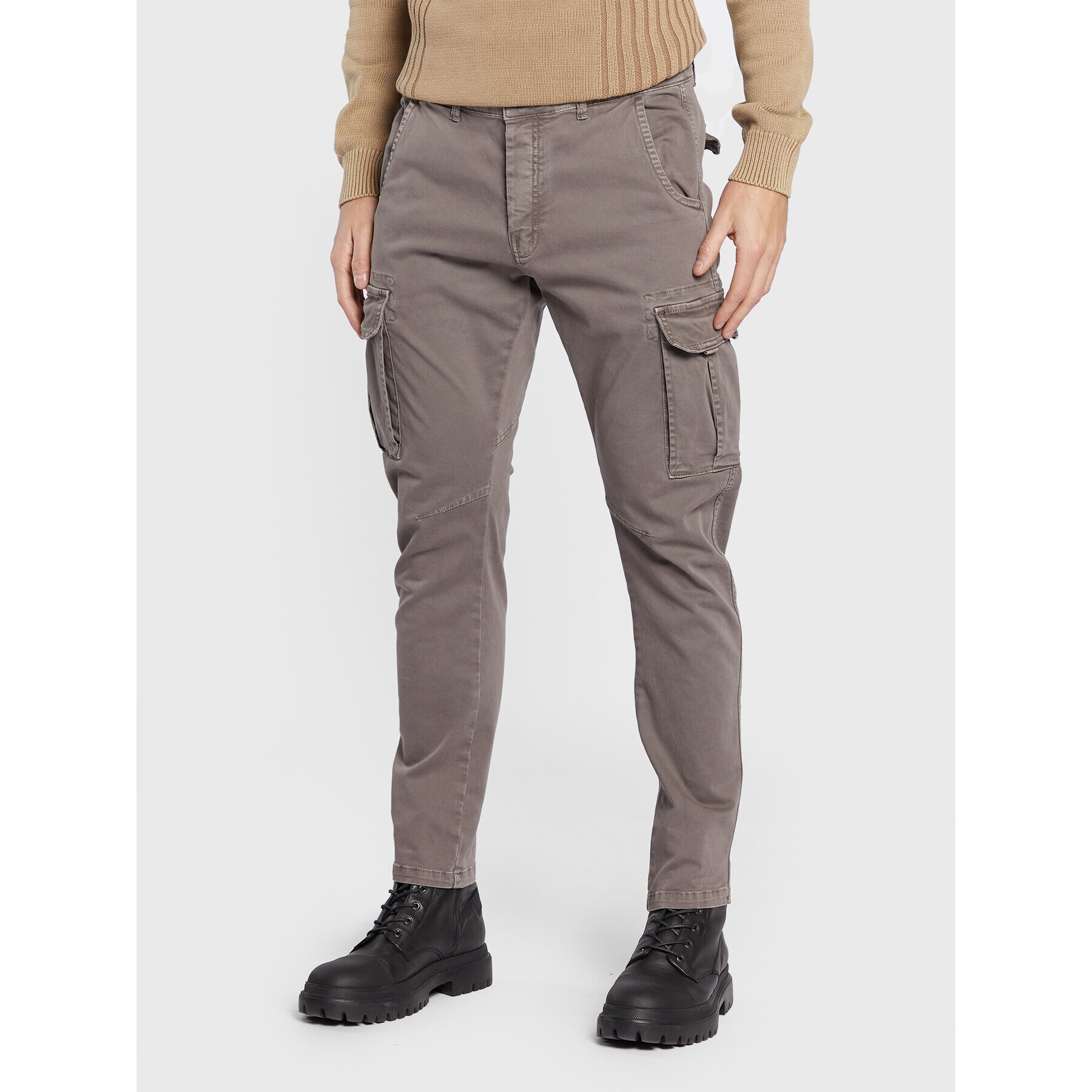 Bomboogie Pantaloni din material PM GUM T GBTW Gri Slim Fit - Pled.ro