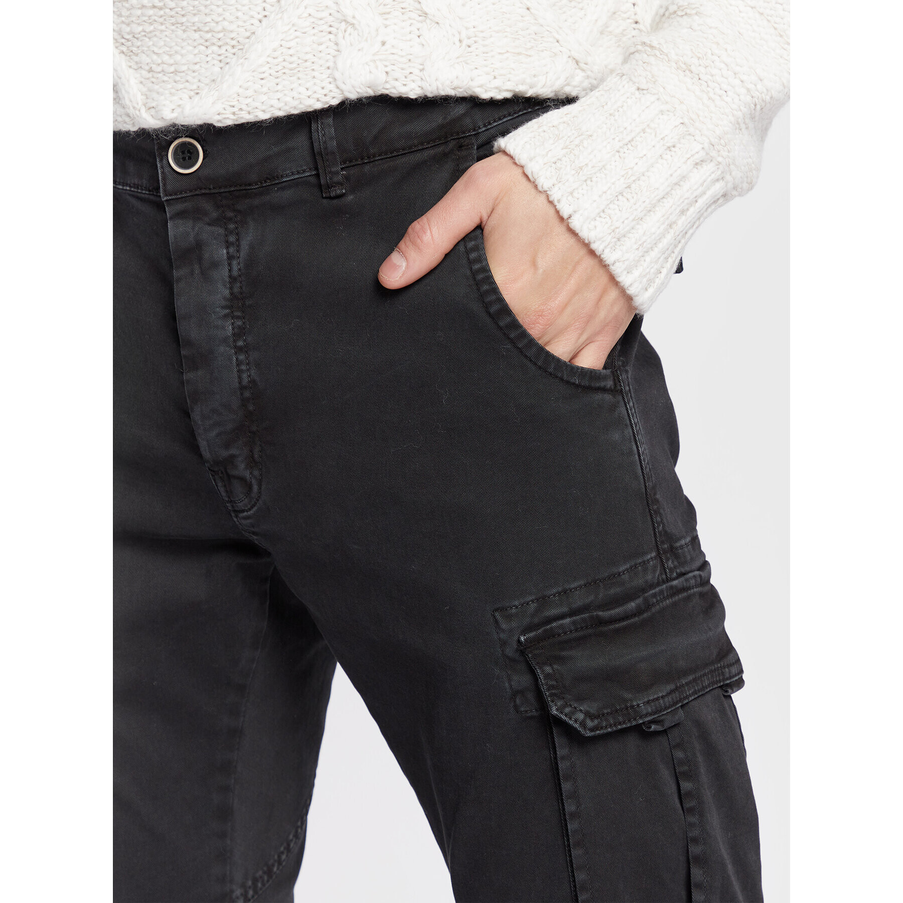 Bomboogie Pantaloni din material PM GUM T GBTW Negru Slim Fit - Pled.ro