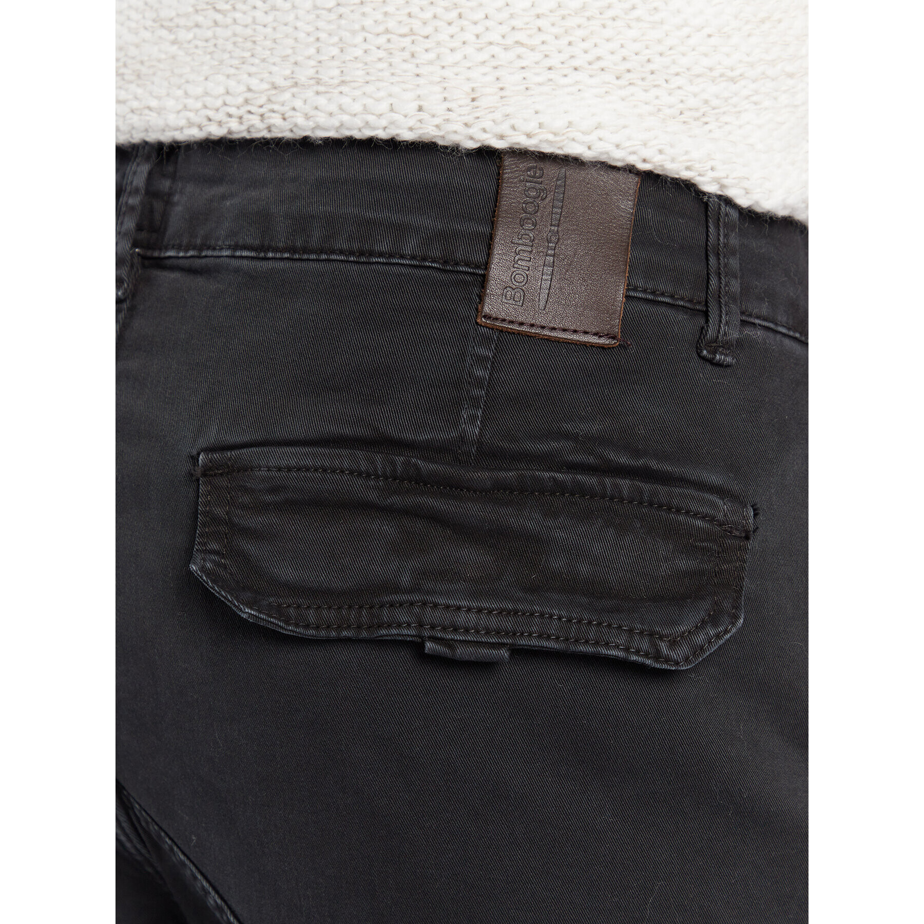 Bomboogie Pantaloni din material PM GUM T GBTW Negru Slim Fit - Pled.ro