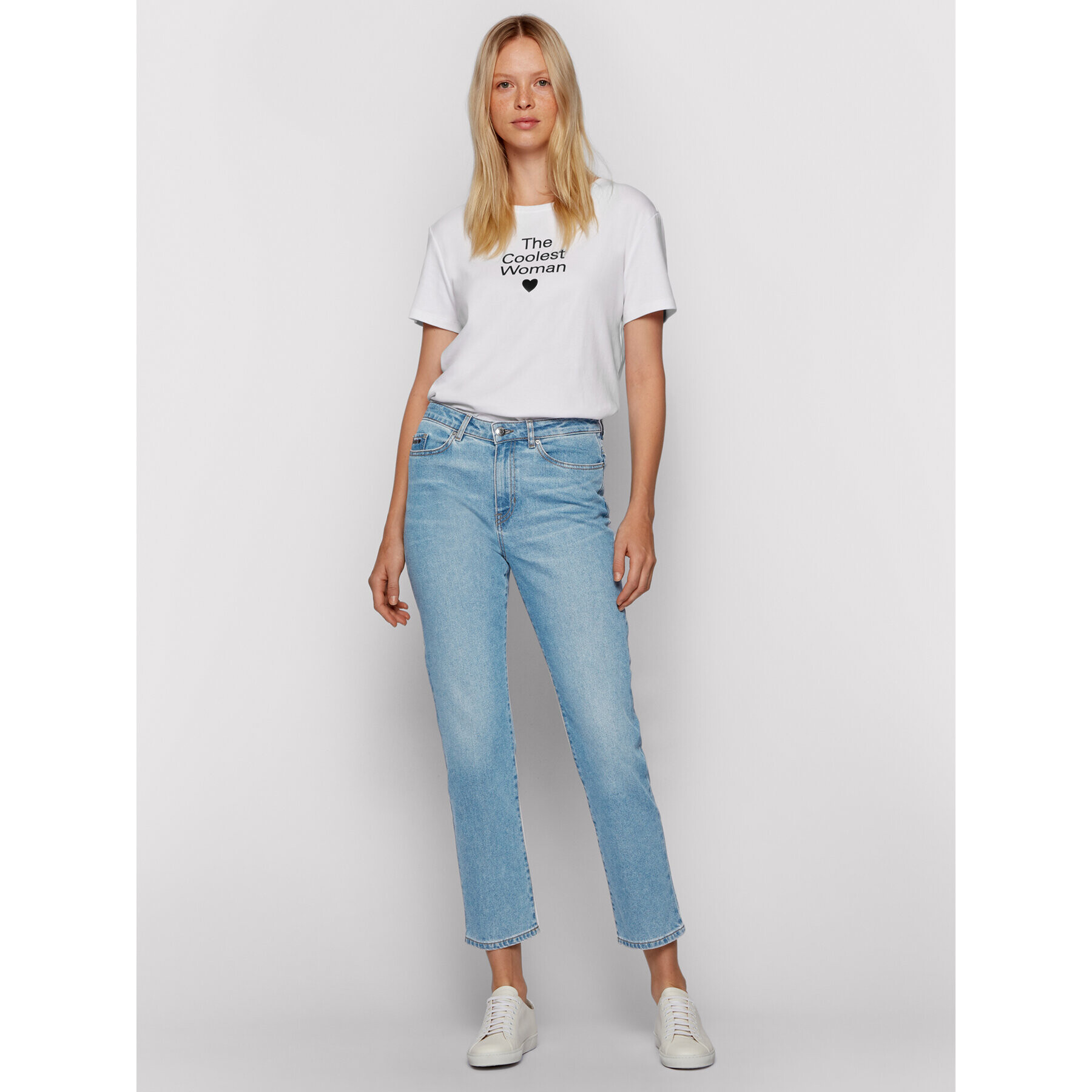 Boss Blugi Straight Crop Vd 50452525 Albastru Regular Fit - Pled.ro