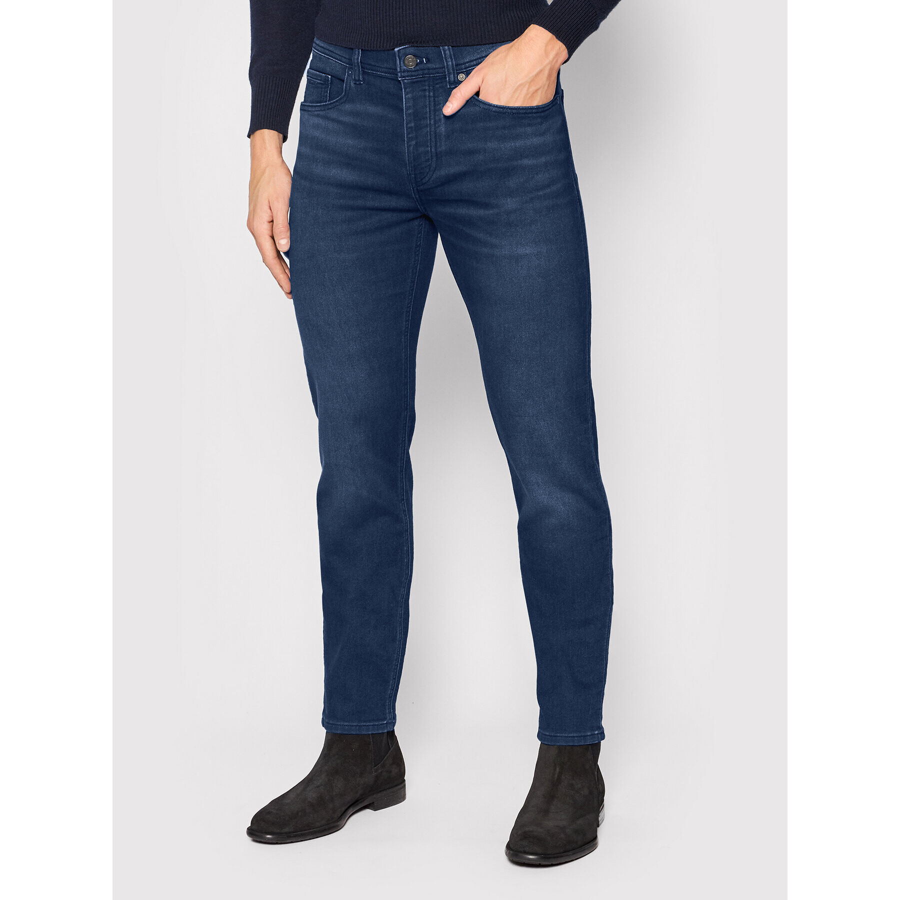 Boss Blugi Taber 50463454 Bleumarin Tapered Fit - Pled.ro