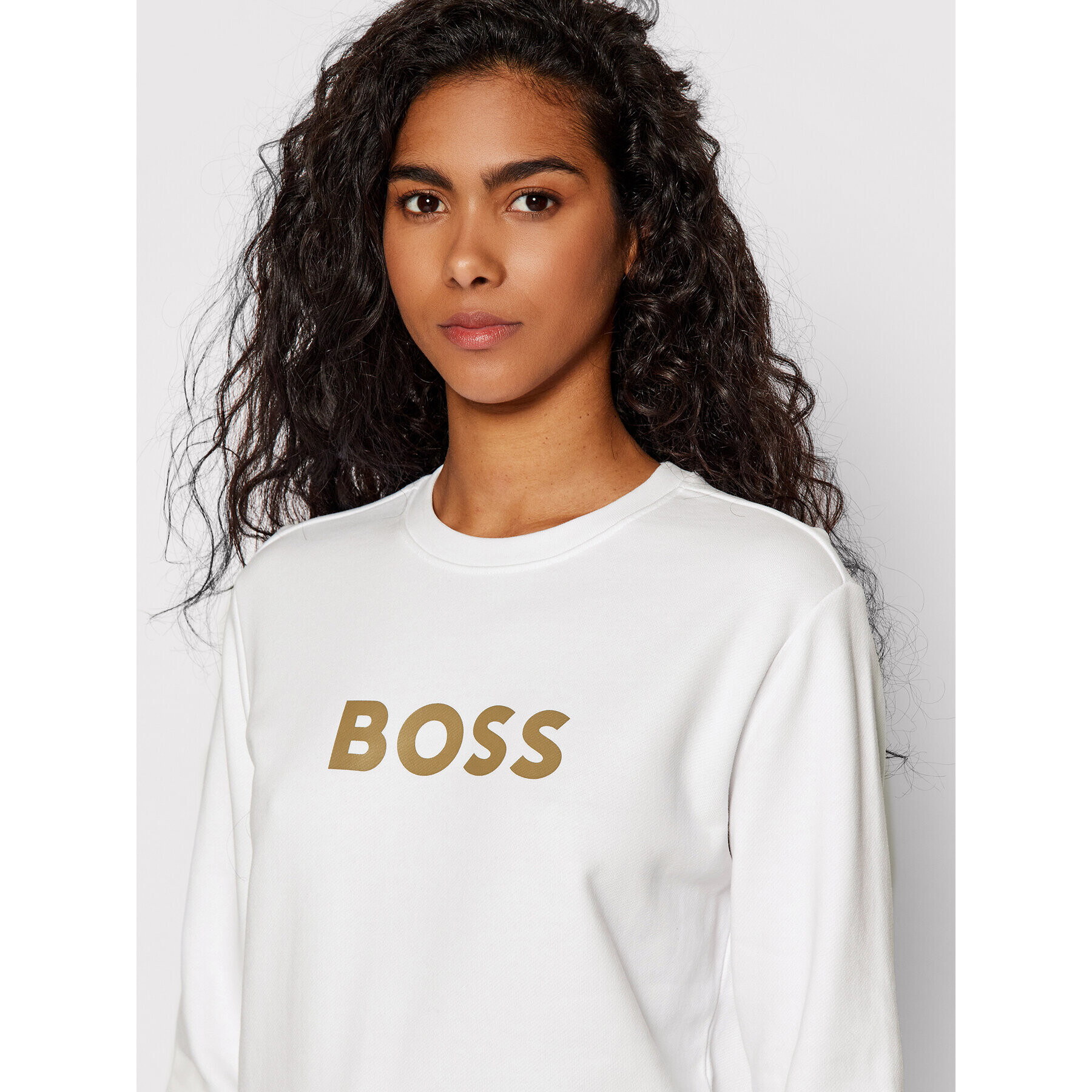 Boss Bluză 50468357 Alb Regular Fit - Pled.ro