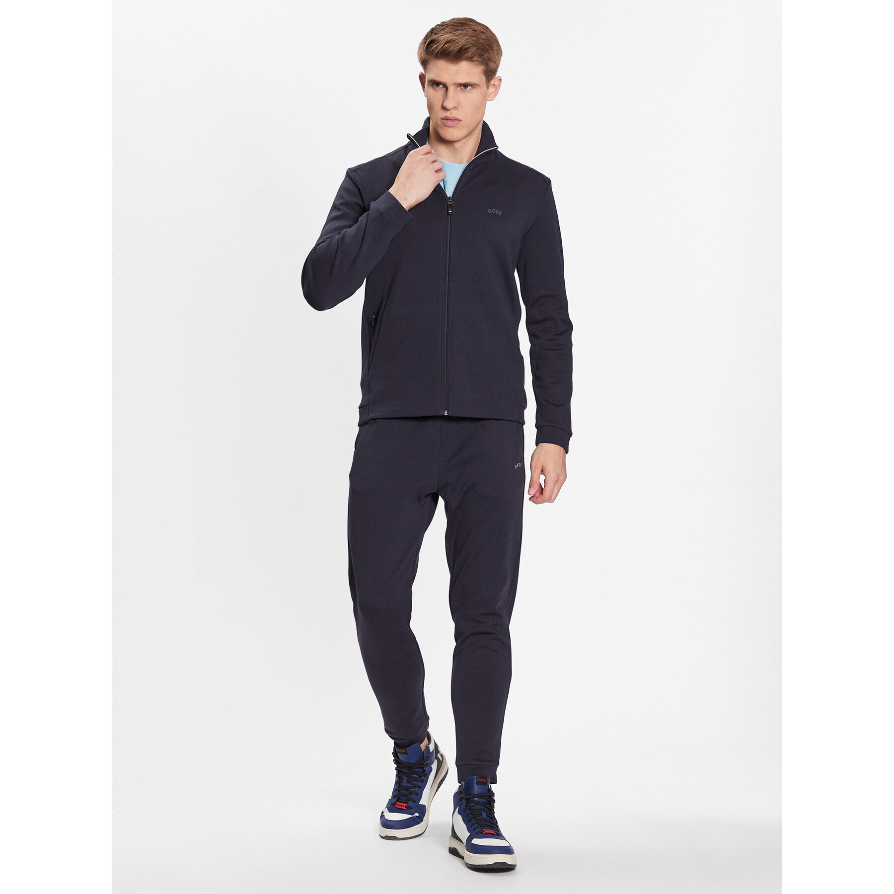 Boss Bluză 50469097 Bleumarin Regular Fit - Pled.ro