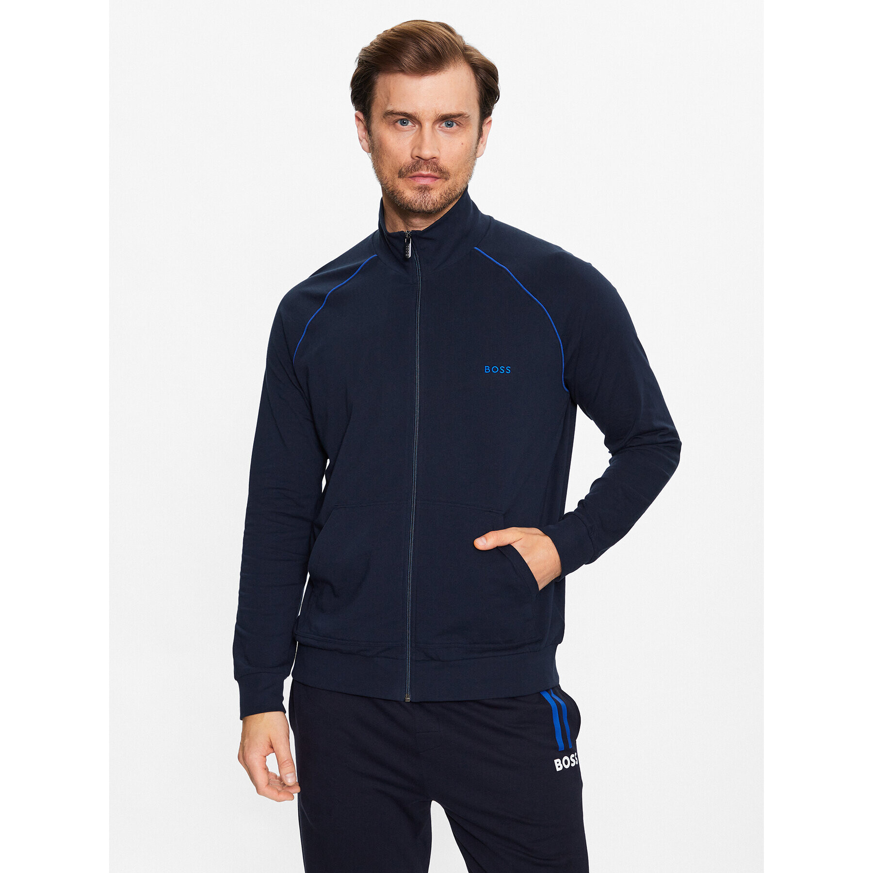 Boss Bluză 50469596 Bleumarin Regular Fit - Pled.ro