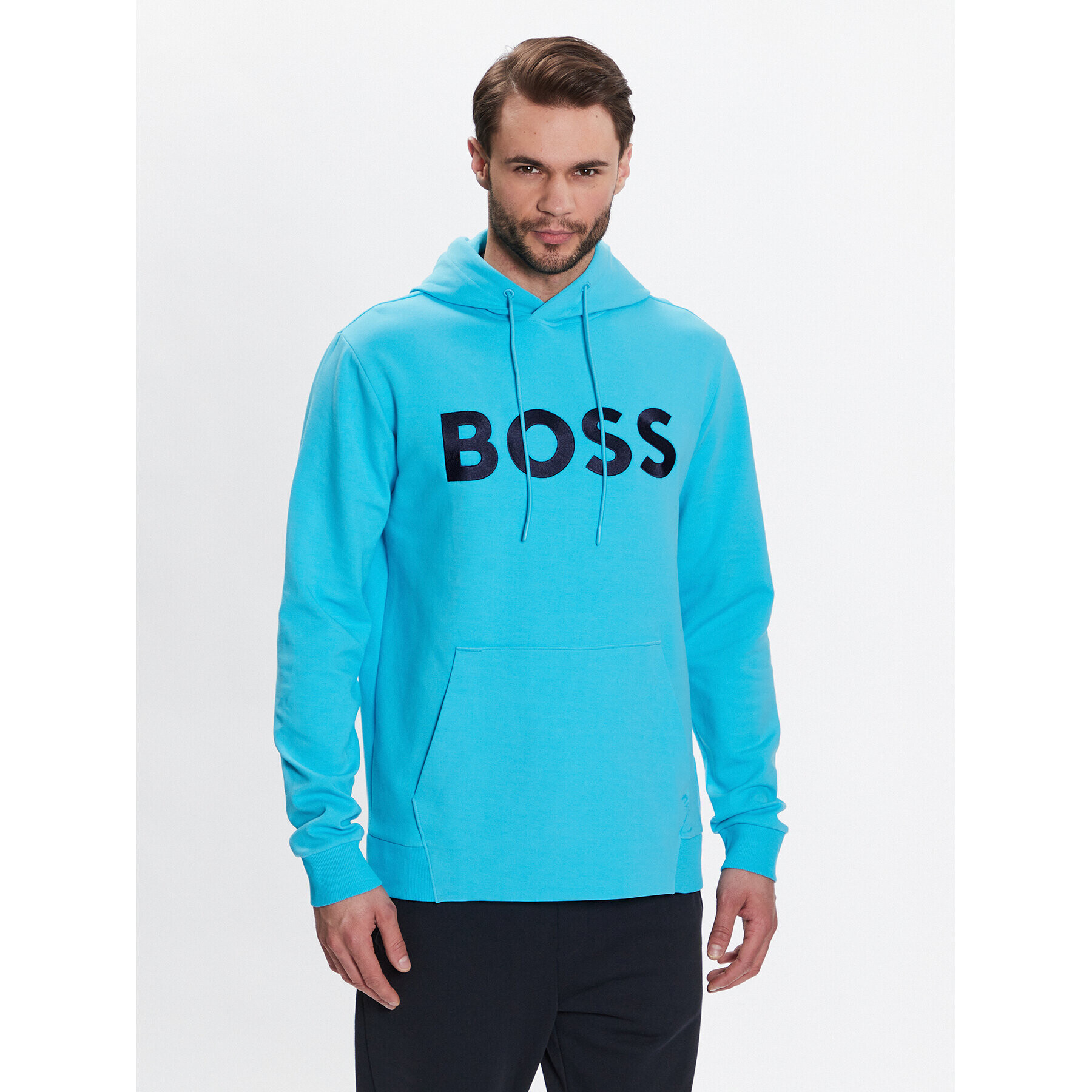 Boss Bluză 50482887 Albastru Relaxed Fit - Pled.ro