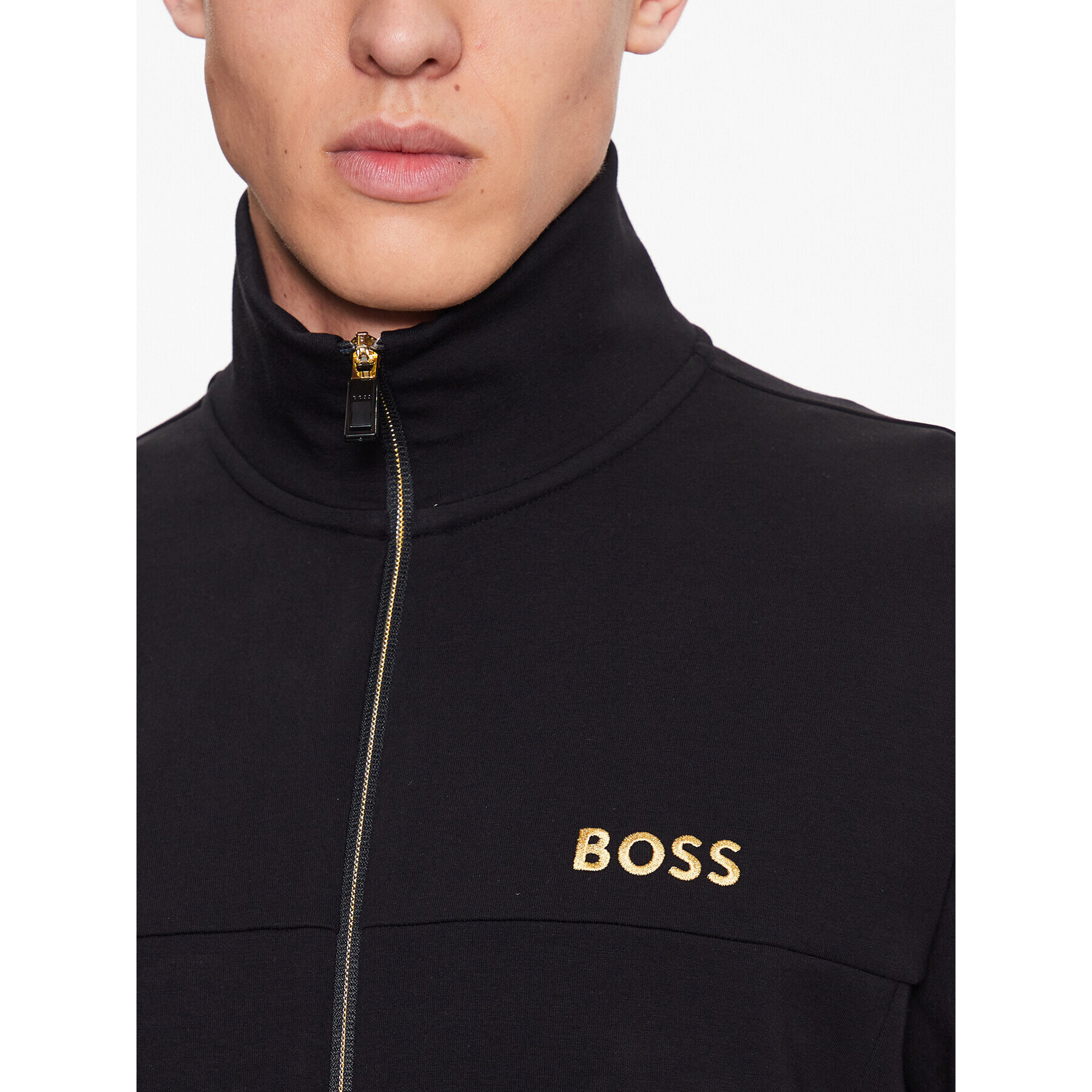 Boss Bluză 50482899 Negru Relaxed Fit - Pled.ro