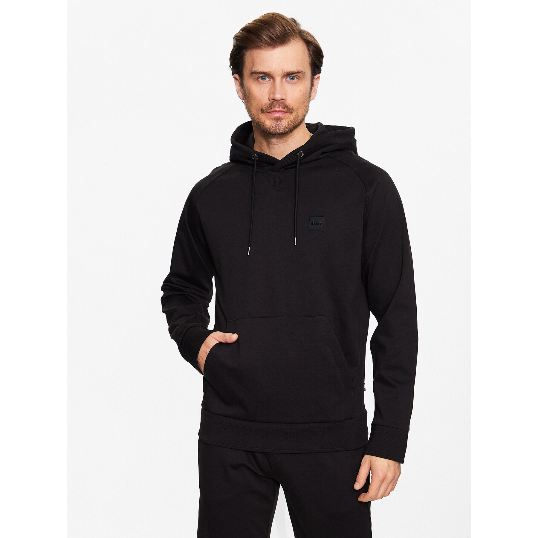 Boss Bluză 50485160 Negru Regular Fit - Pled.ro