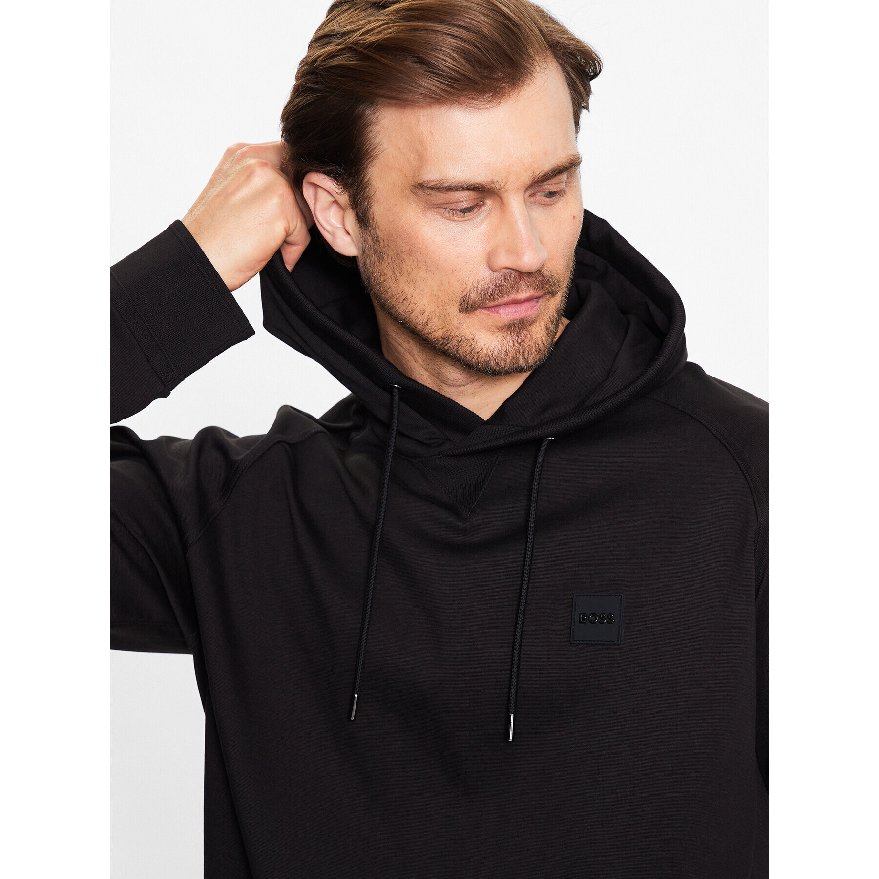 Boss Bluză 50485160 Negru Regular Fit - Pled.ro