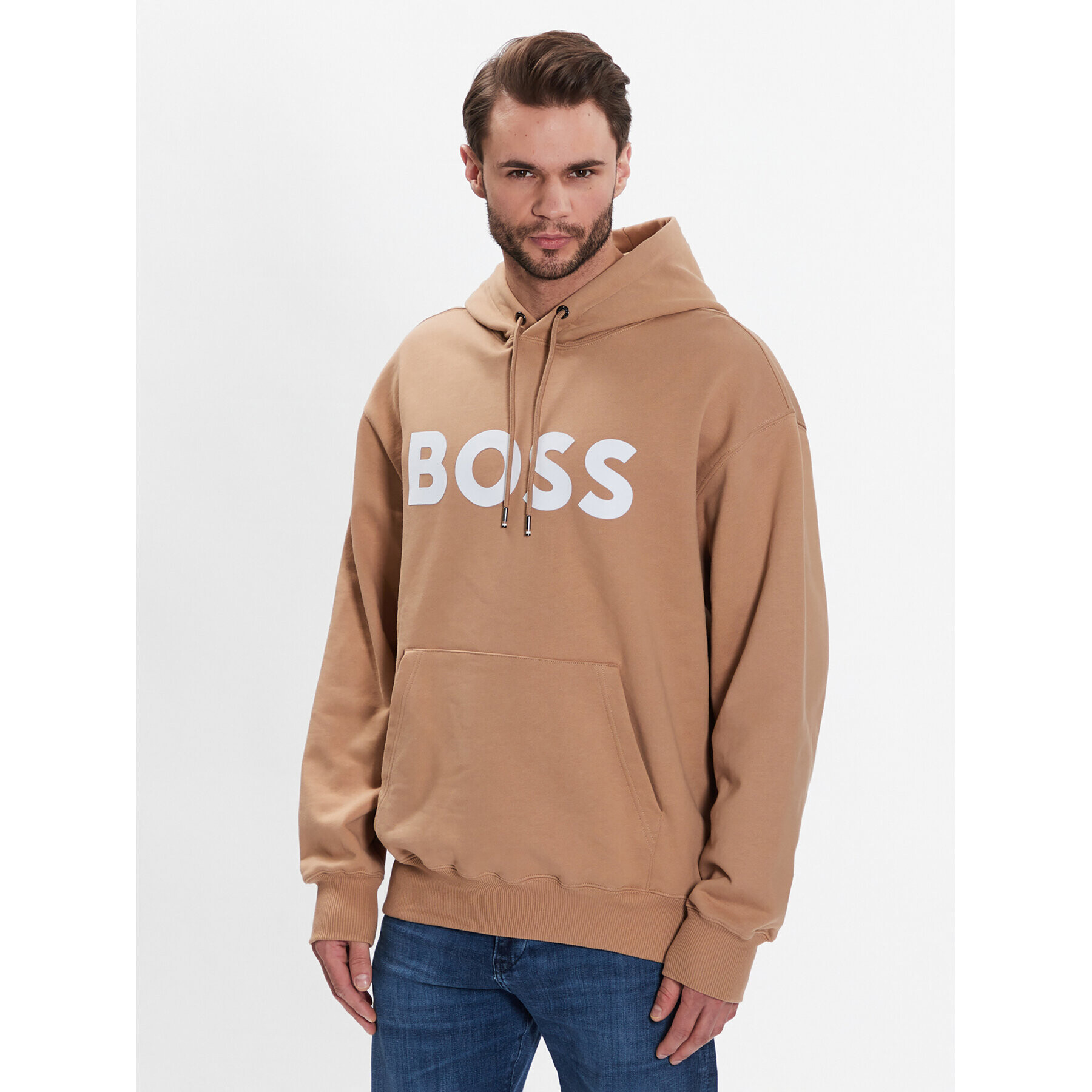 Boss Bluză Sullivan 08 50485316 Bej Oversize - Pled.ro