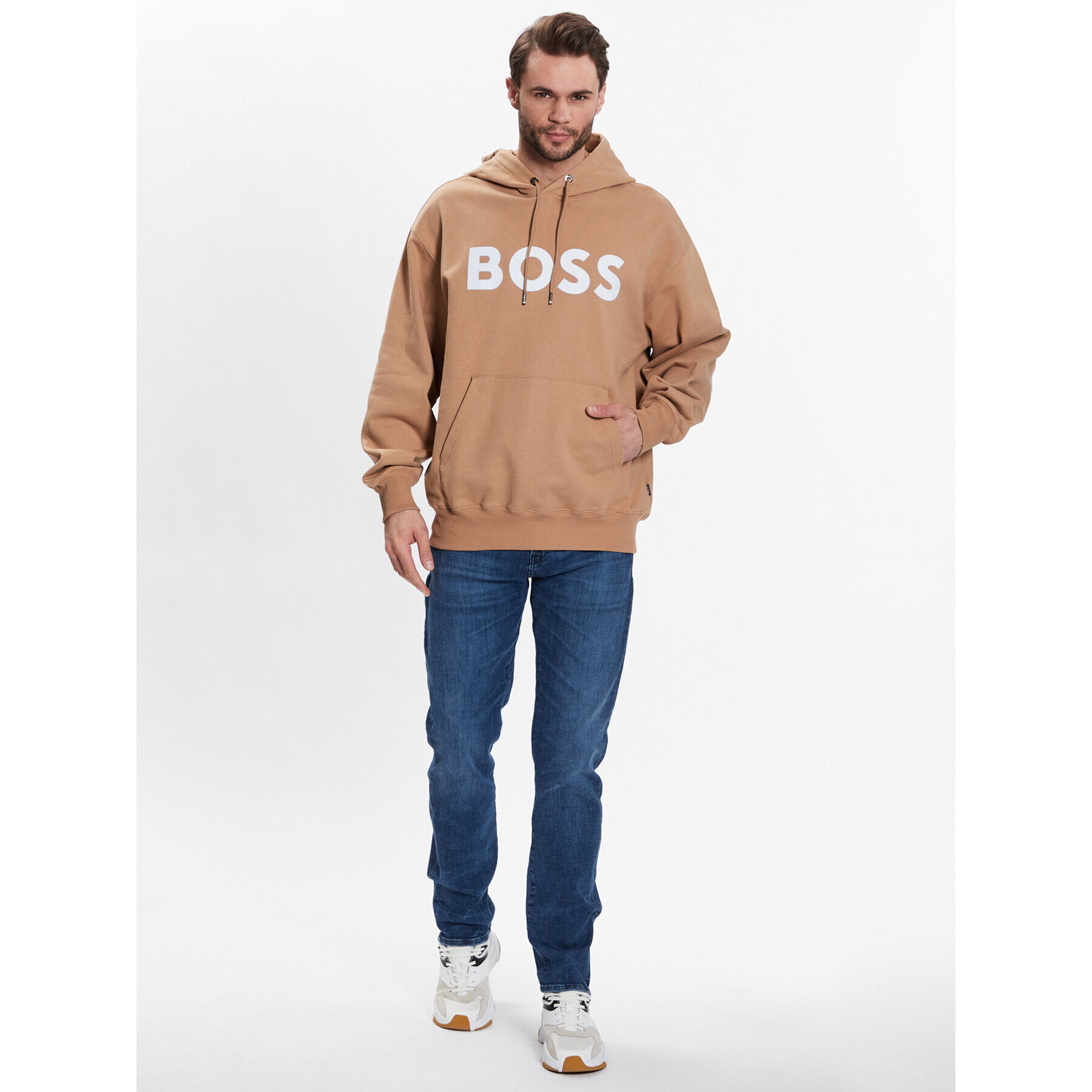 Boss Bluză Sullivan 08 50485316 Bej Oversize - Pled.ro