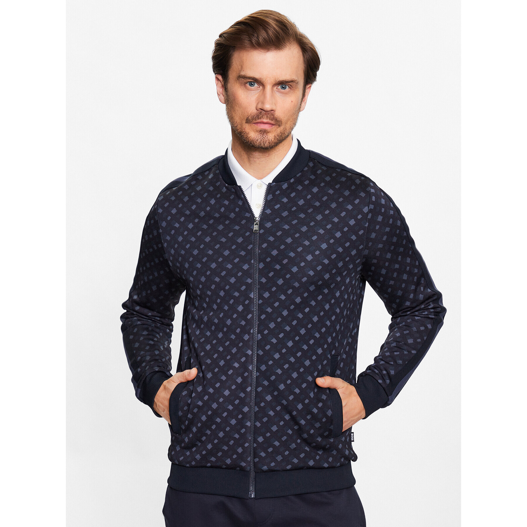 Boss Bluză 50485581 Bleumarin Regular Fit - Pled.ro