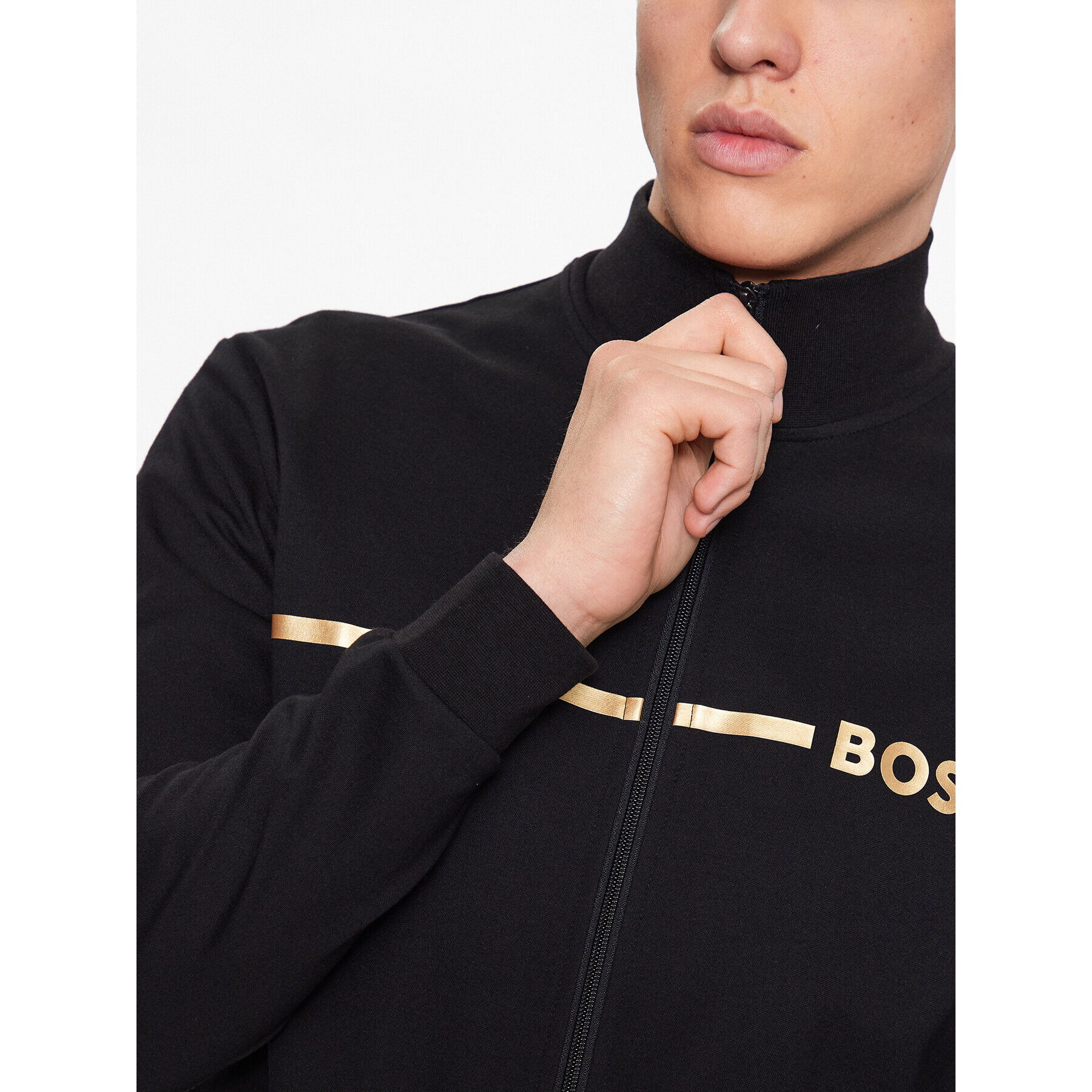 Boss Bluză 50485947 Negru Regular Fit - Pled.ro