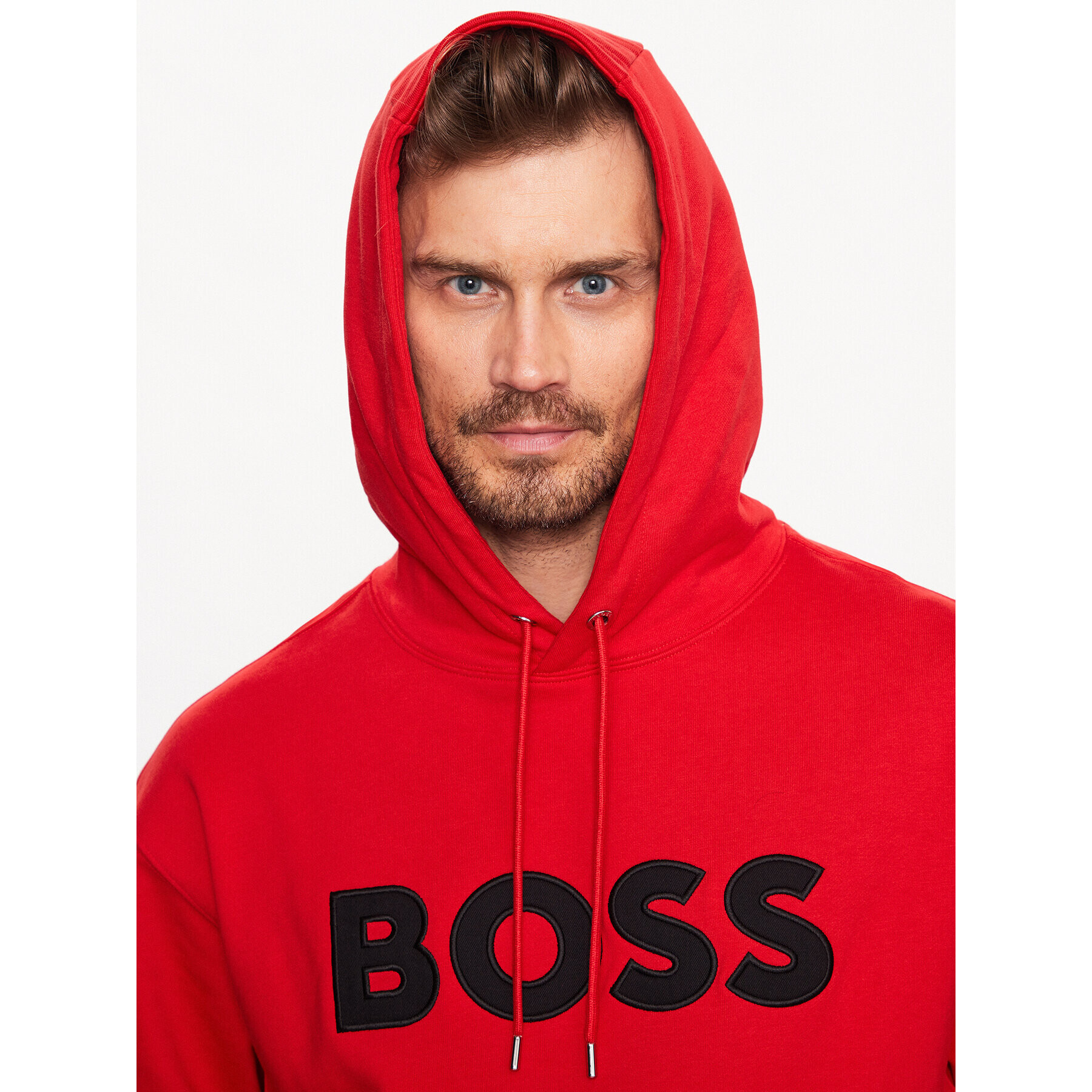 Boss Bluză 50486243 Roșu Oversize - Pled.ro