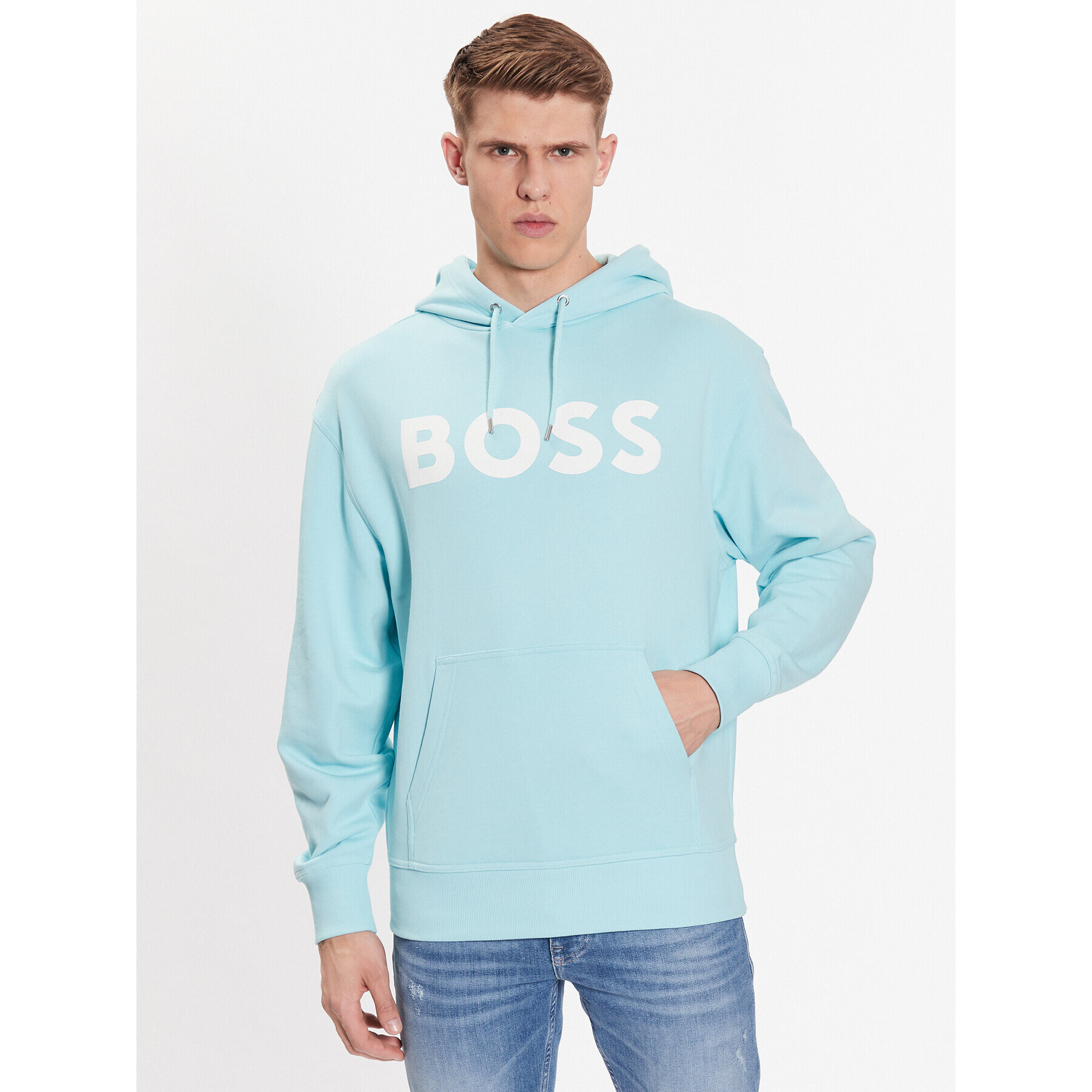 Boss Bluză 50487134 Albastru Regular Fit - Pled.ro