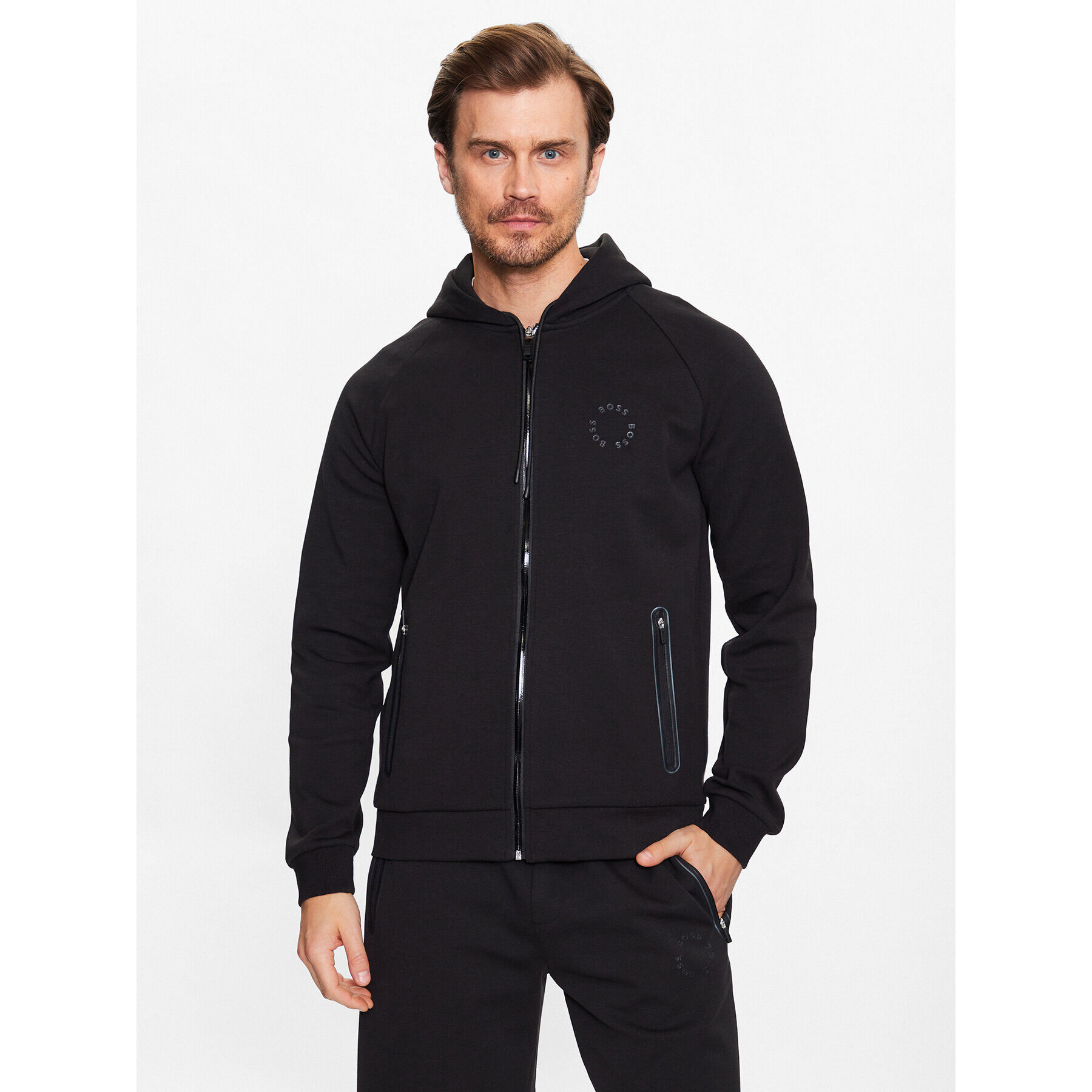 Boss Bluză 50487949 Negru Regular Fit - Pled.ro