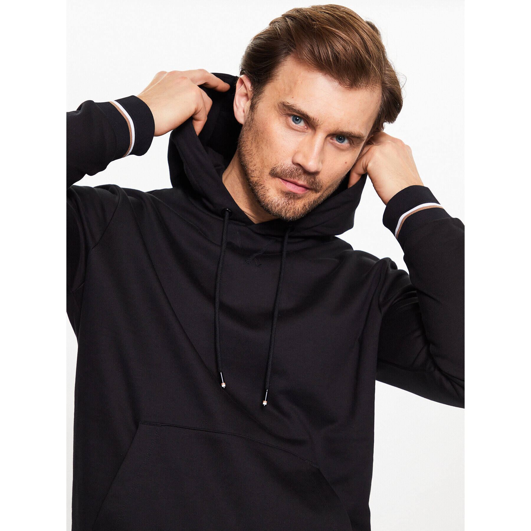 Boss Bluză Seeger 127 50489502 Negru Regular Fit - Pled.ro