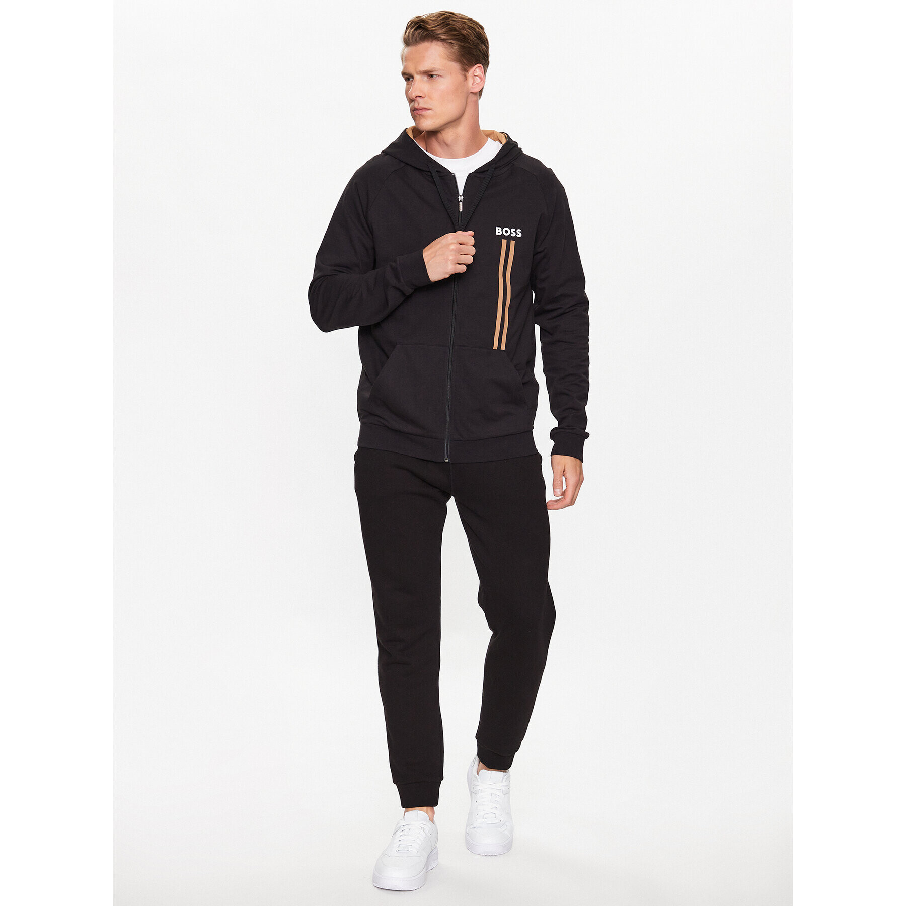 Boss Bluză 50491262 Negru Regular Fit - Pled.ro