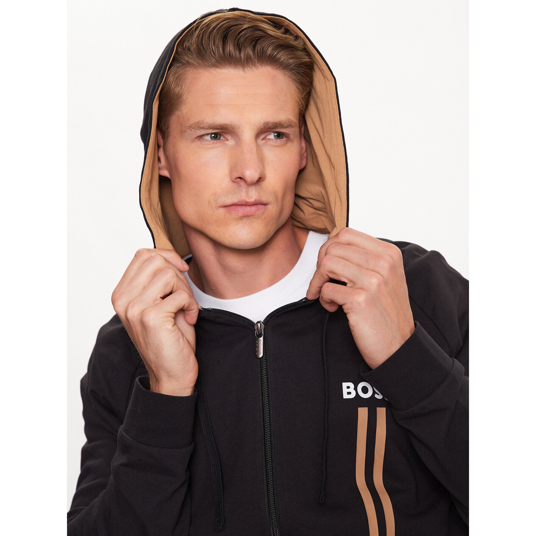 Boss Bluză 50491262 Negru Regular Fit - Pled.ro