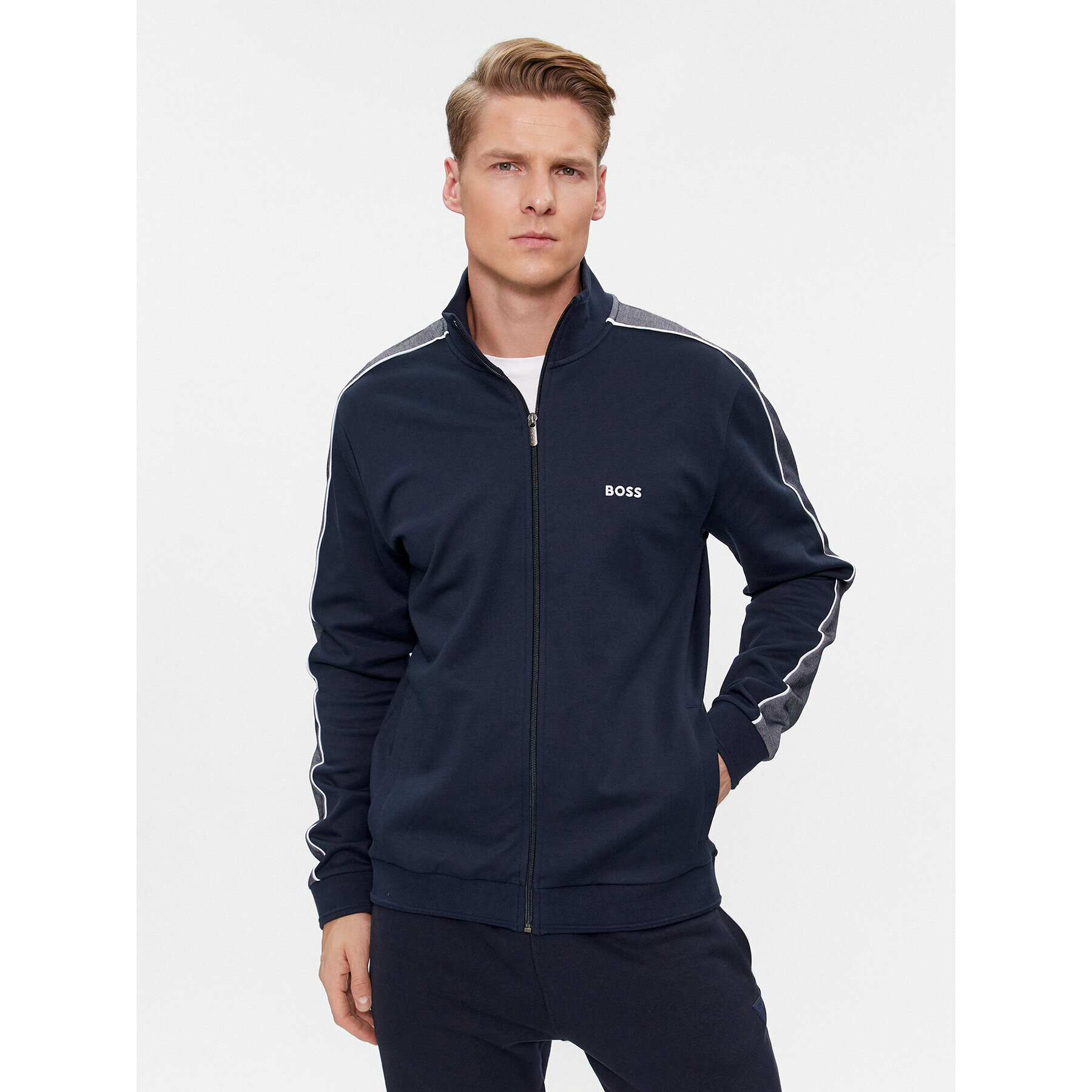 Boss Bluză 50511041 Bleumarin Regular Fit - Pled.ro