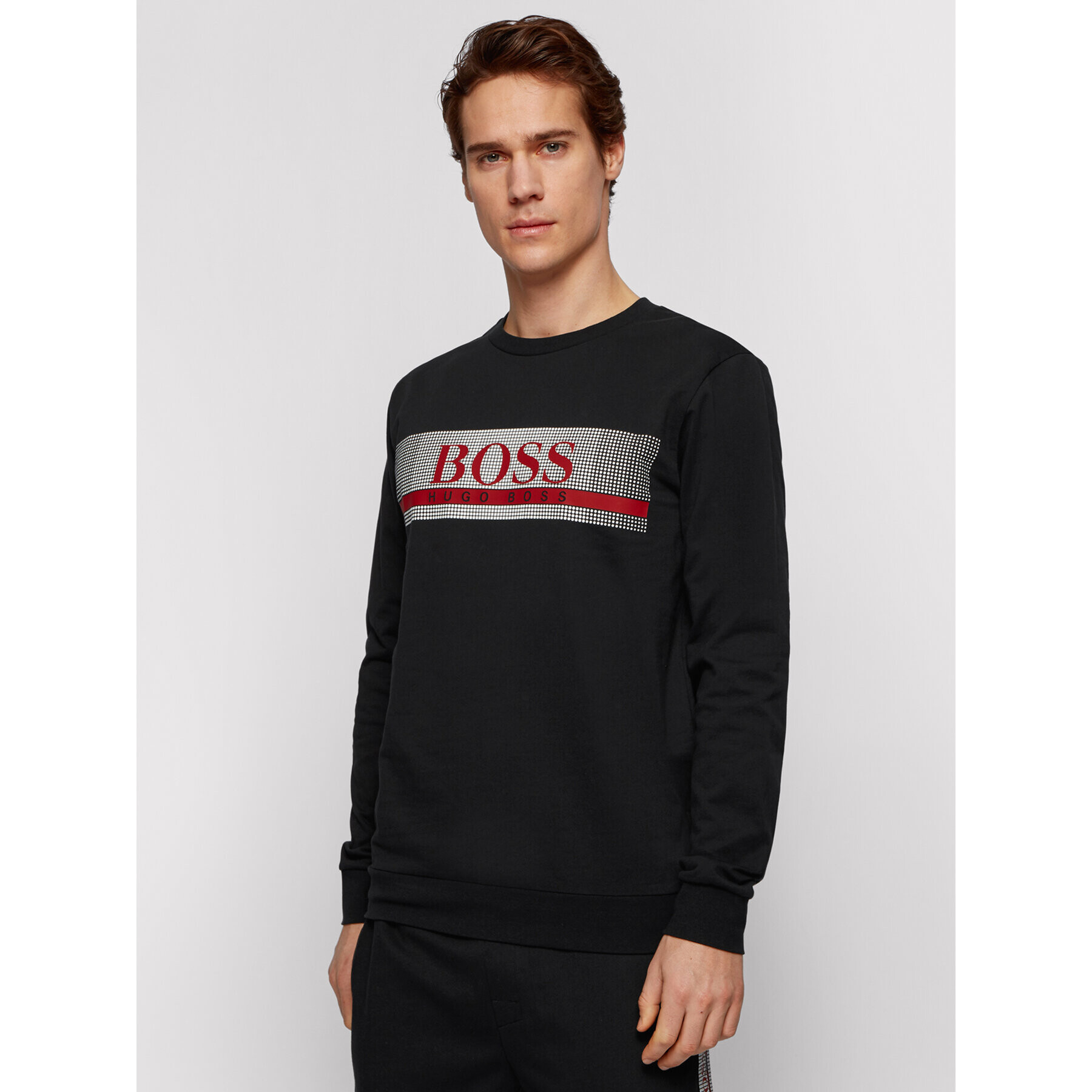 Boss Bluză Authentic 50449939 Negru Regular Fit - Pled.ro