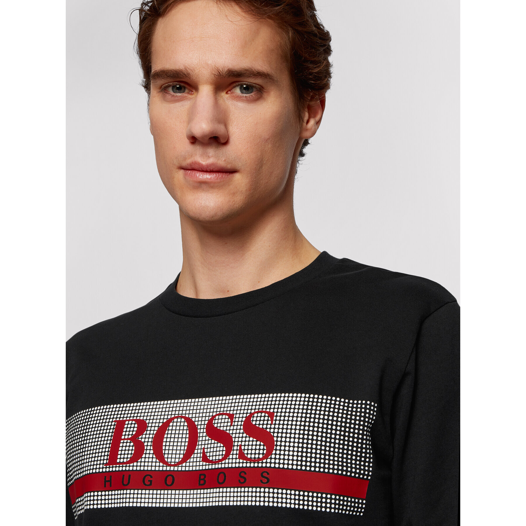 Boss Bluză Authentic 50449939 Negru Regular Fit - Pled.ro