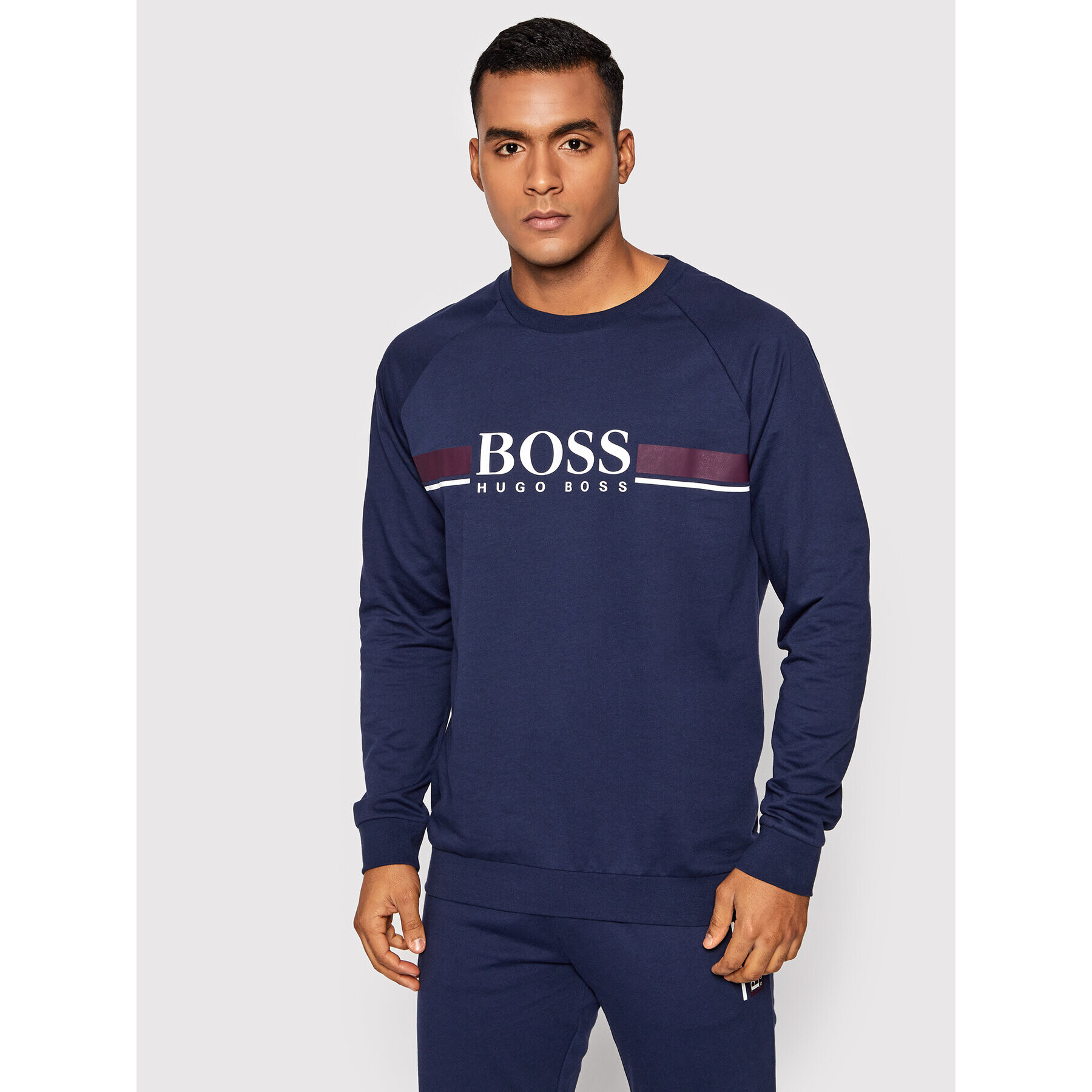 Boss Bluză Authentic 50460286 Bleumarin Regular Fit - Pled.ro