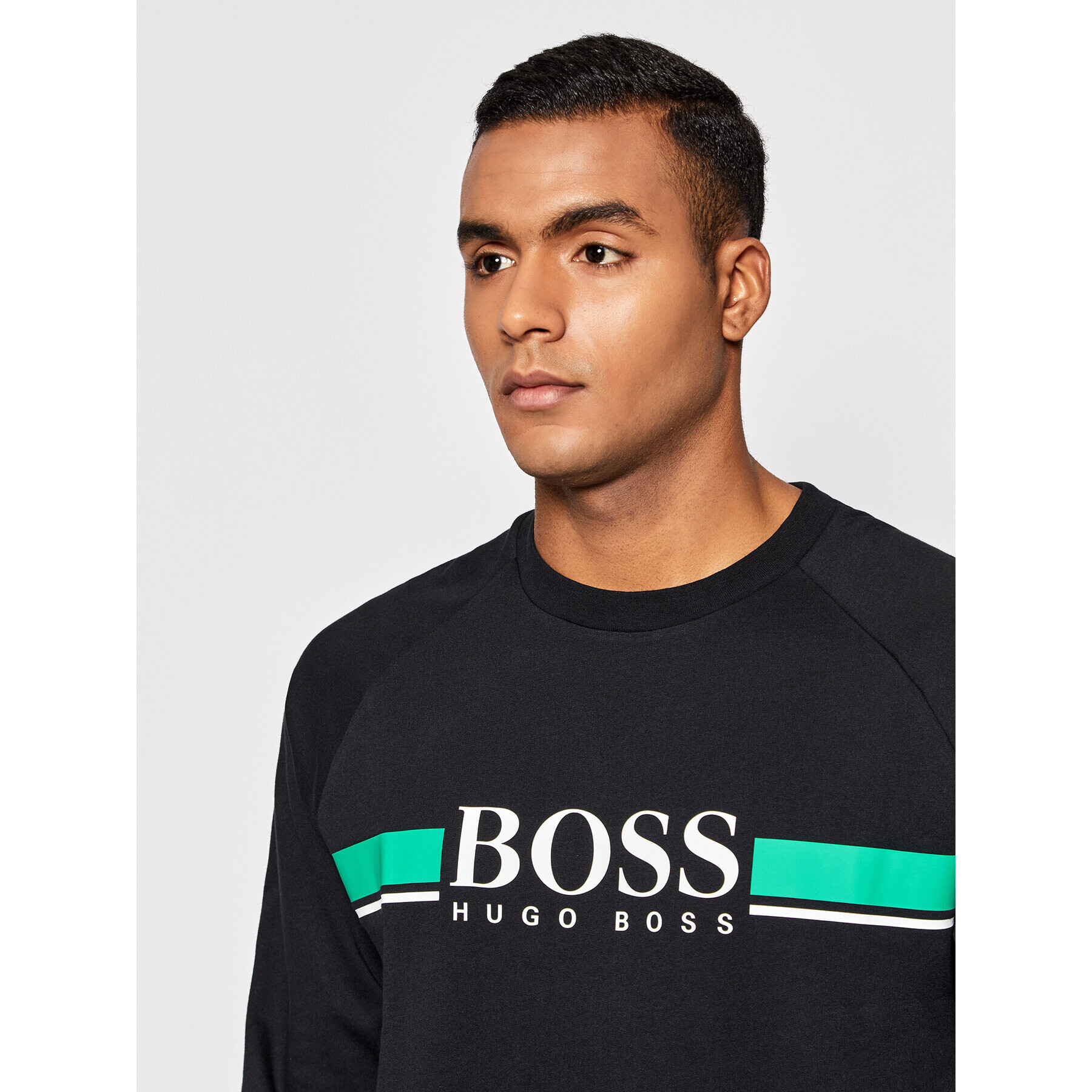 Boss Bluză Authentic 50460286 Negru Regular Fit - Pled.ro