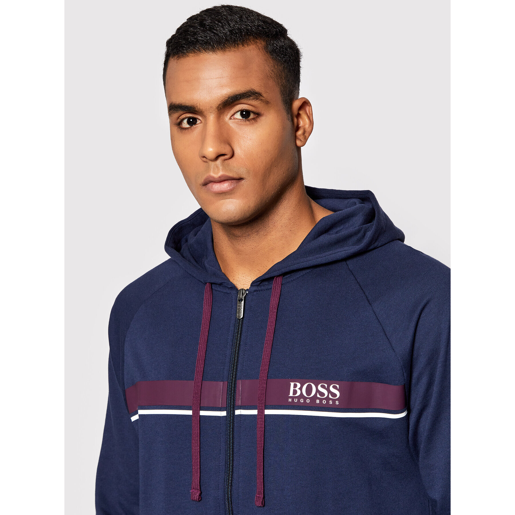 Boss Bluză Authentic 50460328 Bleumarin Regular Fit - Pled.ro