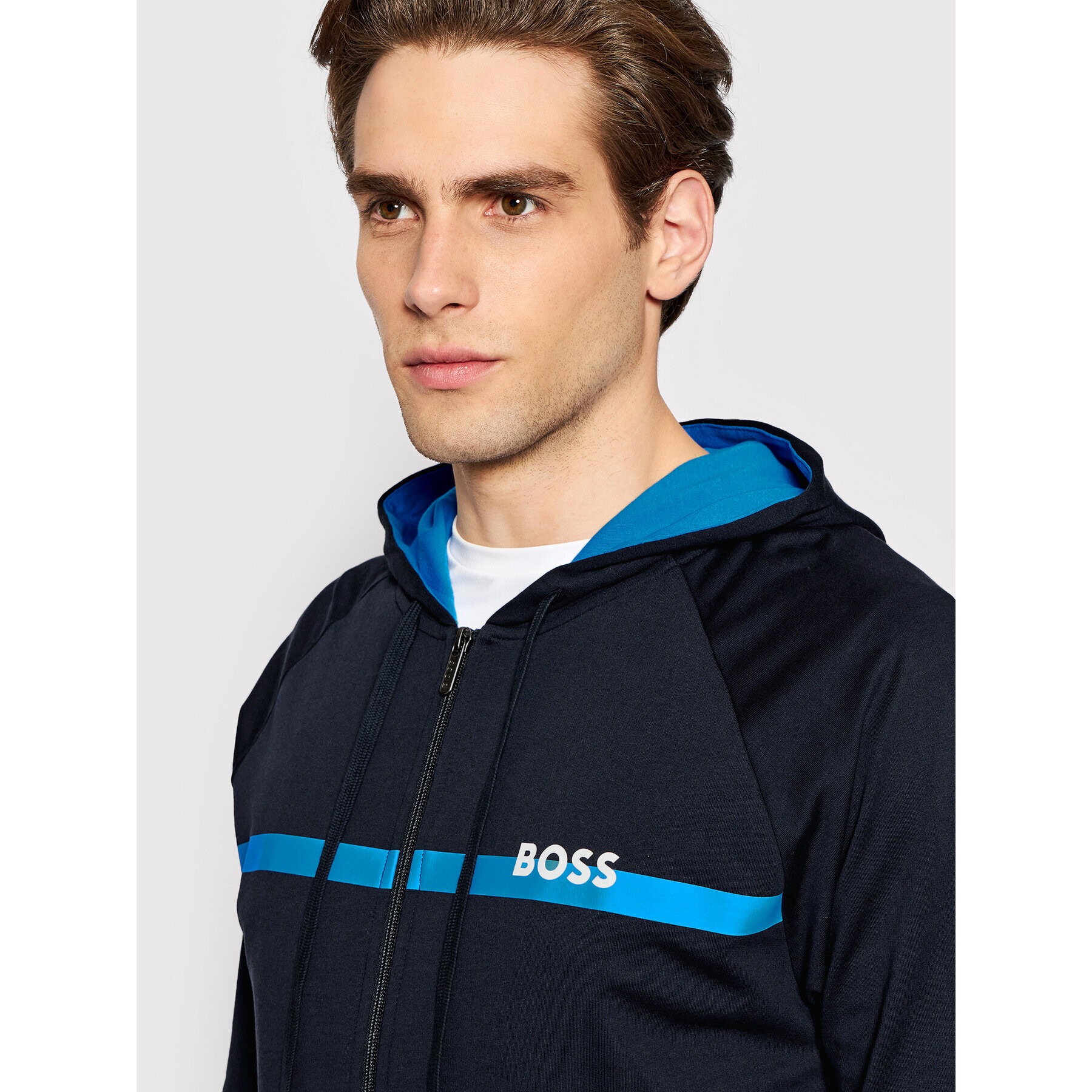 Boss Bluză Authentic 50465773 Bleumarin Regular Fit - Pled.ro