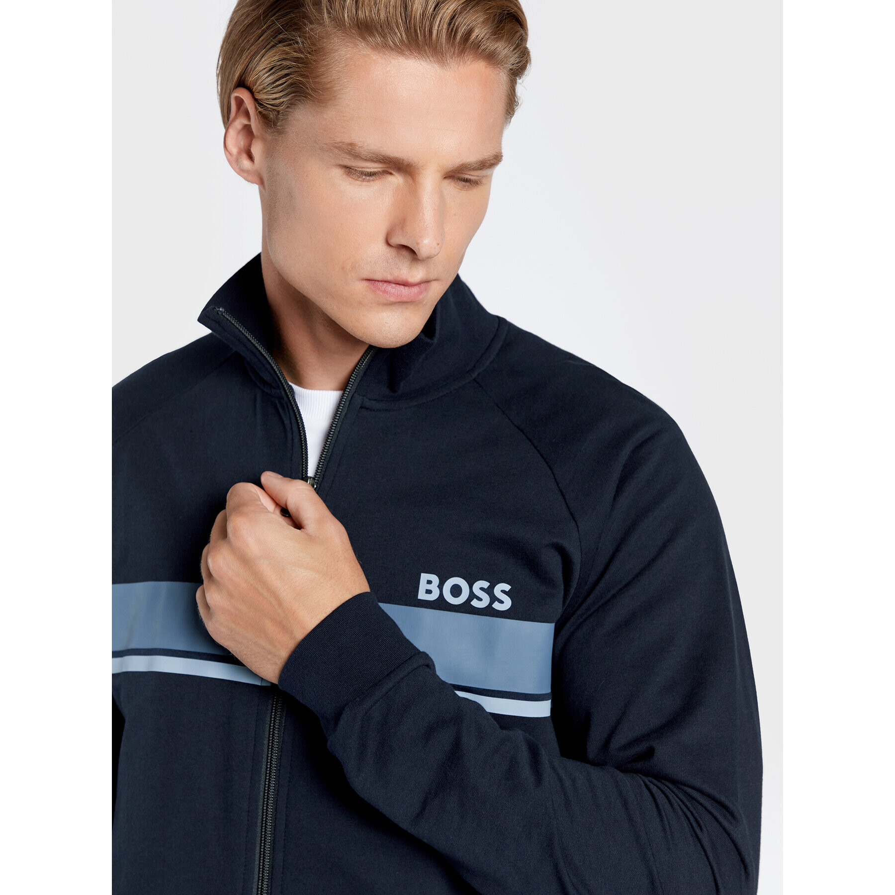 Boss Bluză Authentic 50480553 Bleumarin Regular Fit - Pled.ro