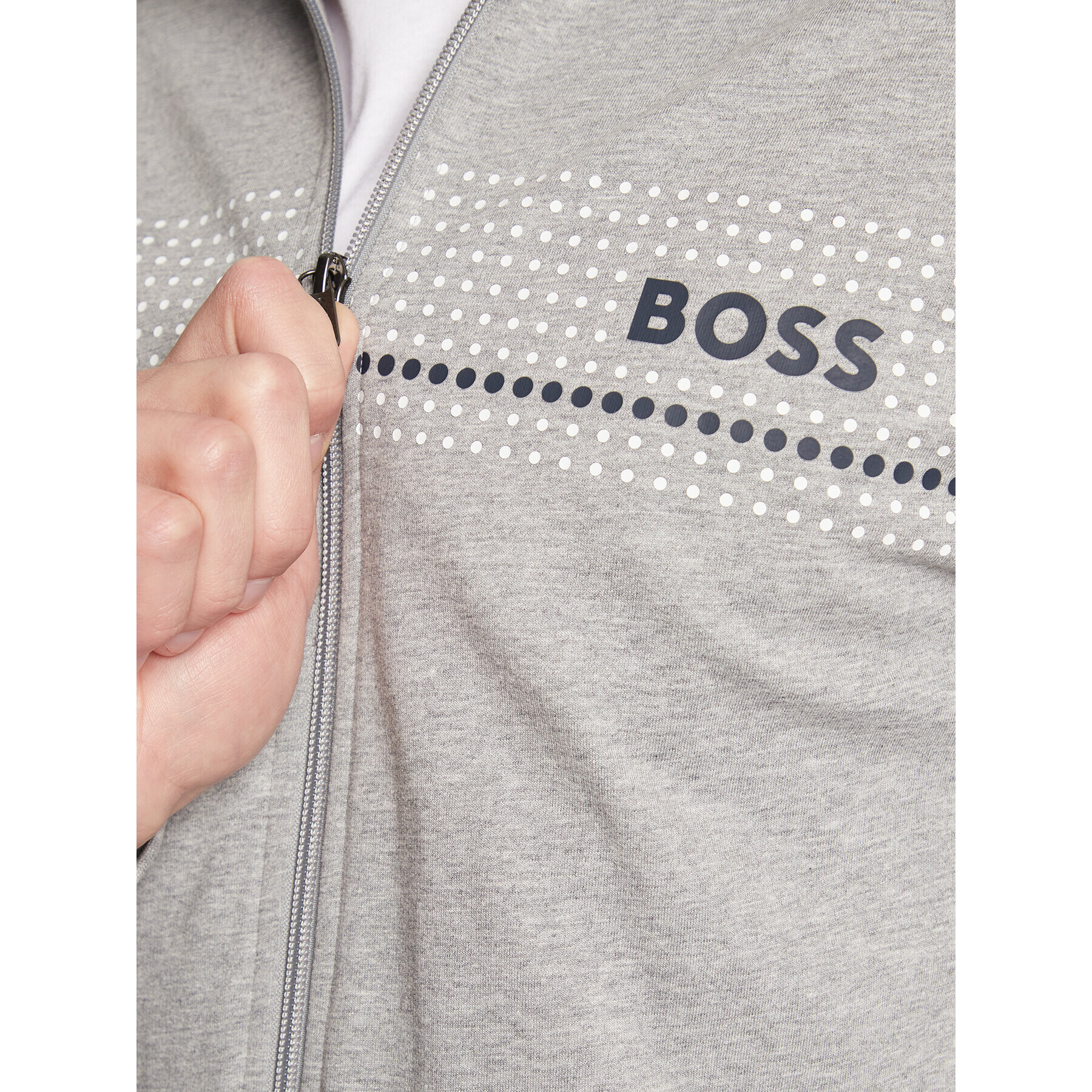 Boss Bluză Authentic 50485945 Gri Regular Fit - Pled.ro